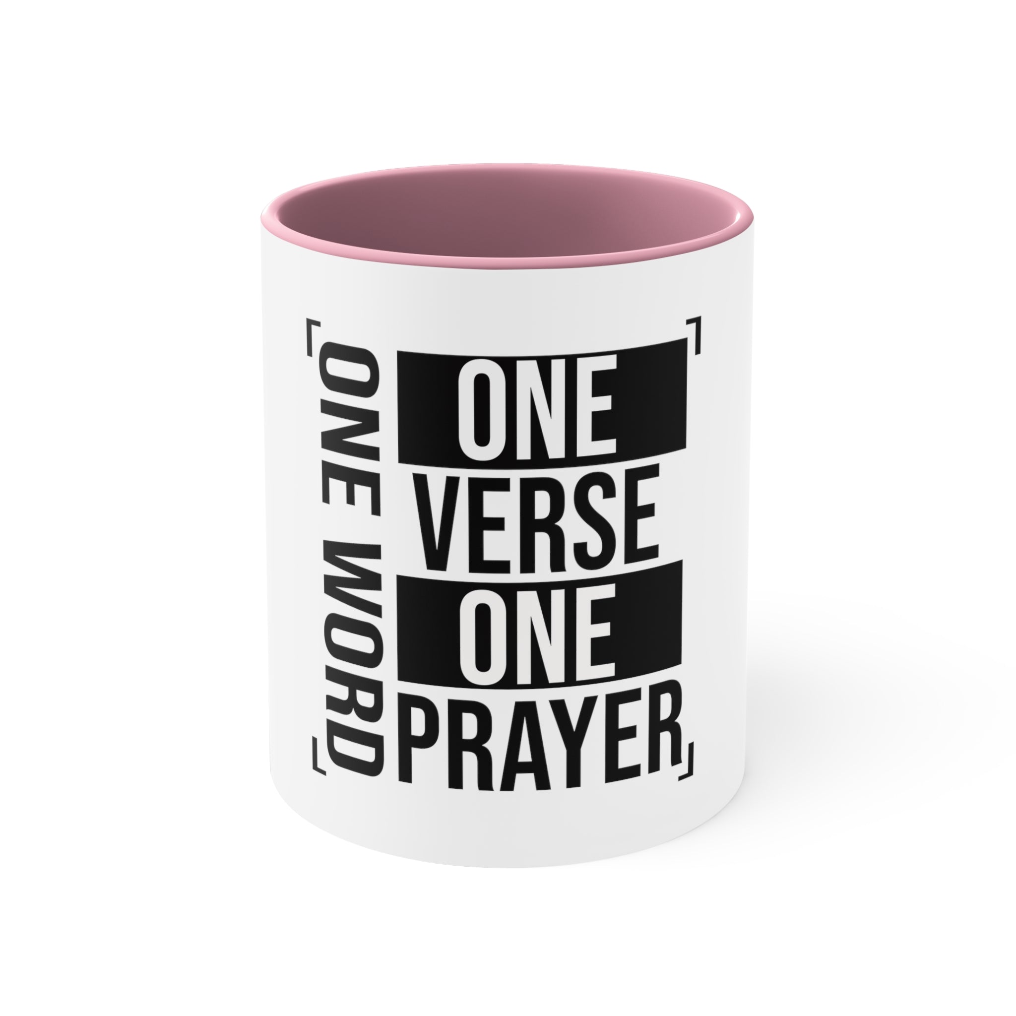 One Word One Verse One Prayer Accent Coffee Mug, 11oz