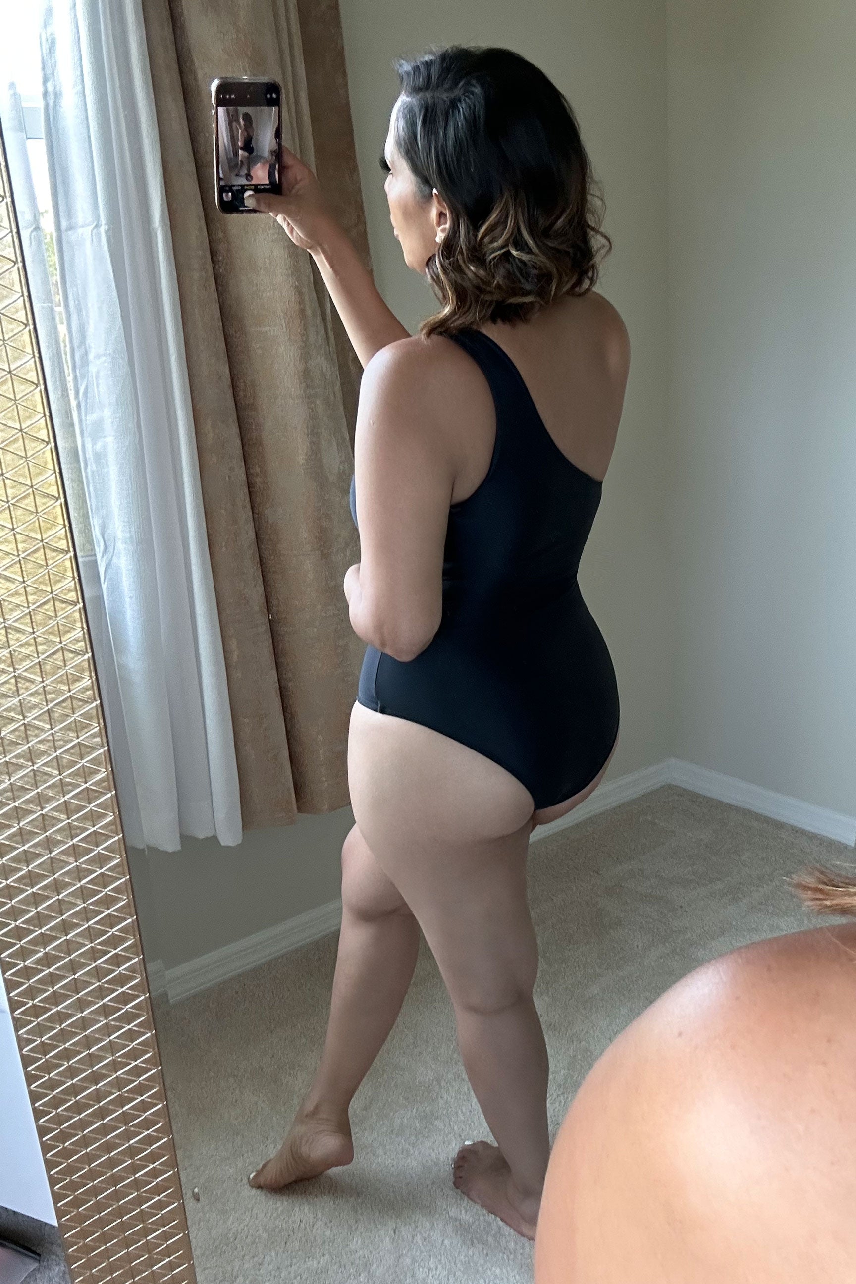 Alysha Sexy One-Shoulder Mesh Swimsuit
