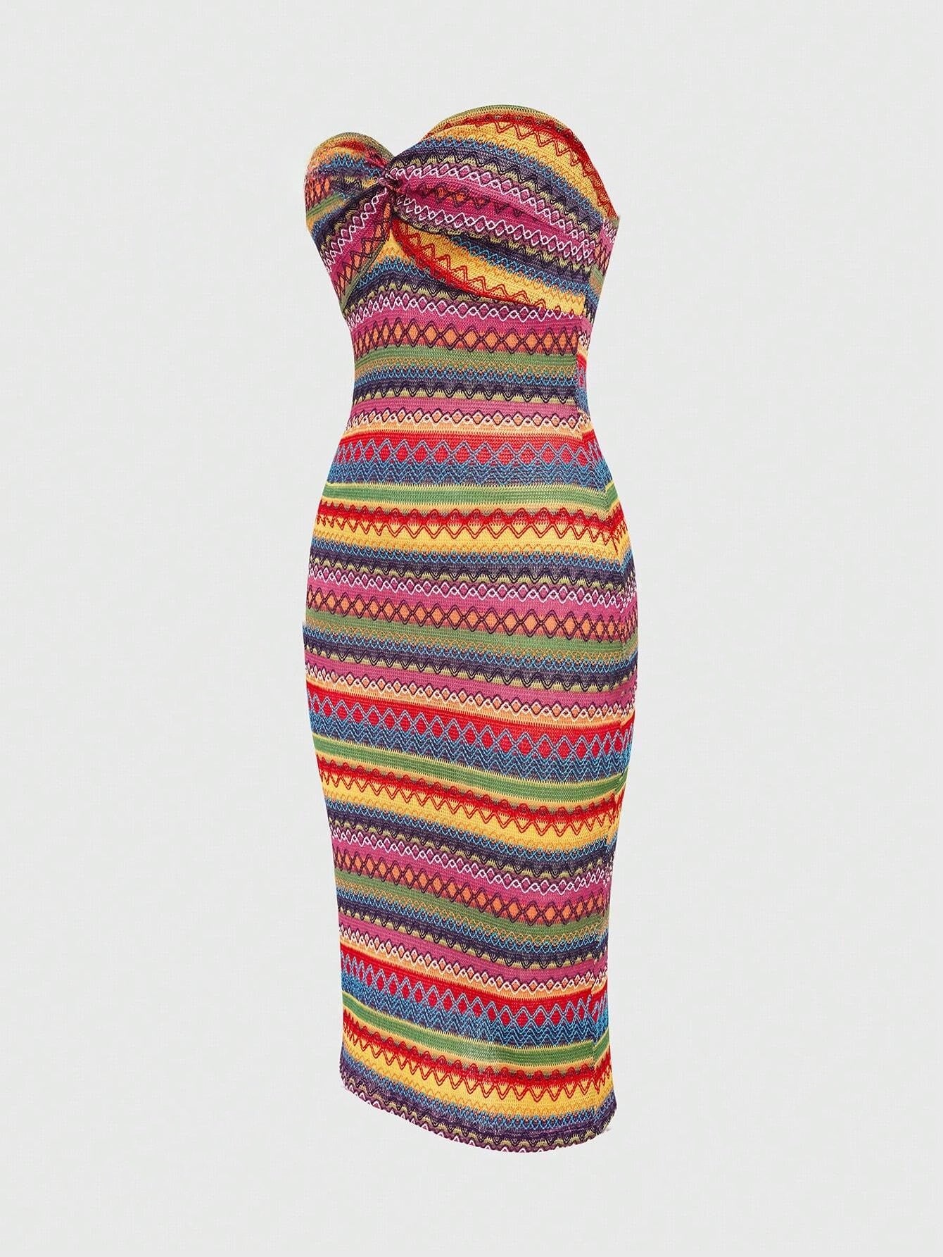 Boho Dream Twisted Strapless Dress