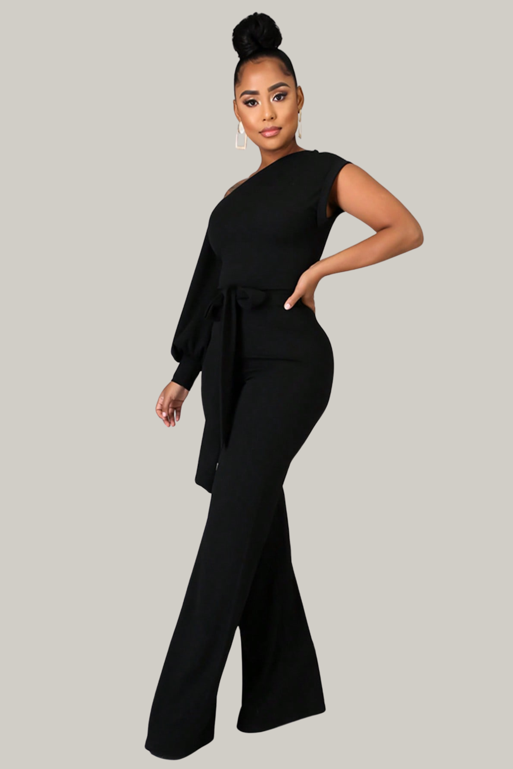 Bonnie Asymmetrical Neckline Jumpsuit