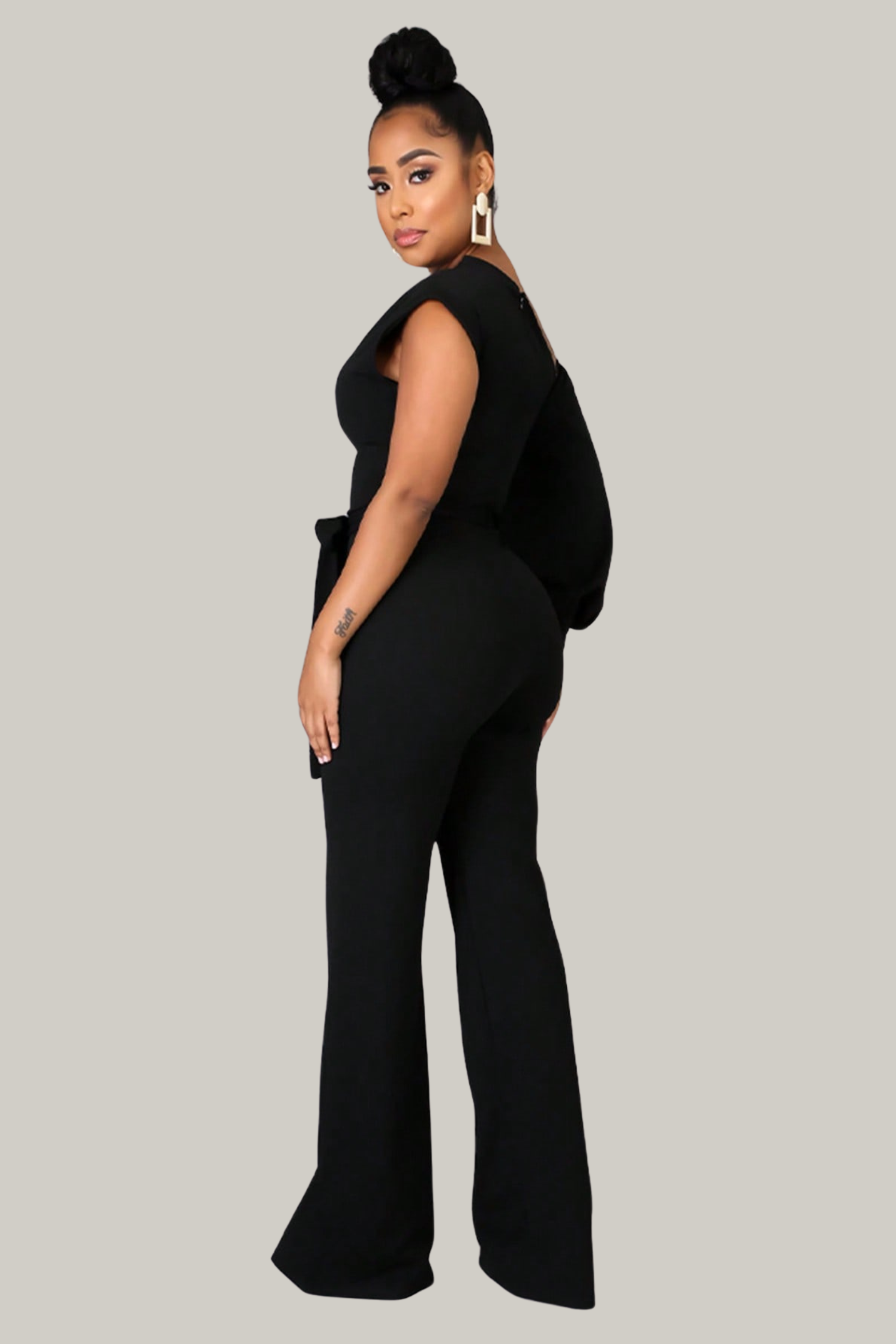 Bonnie Asymmetrical Neckline Jumpsuit