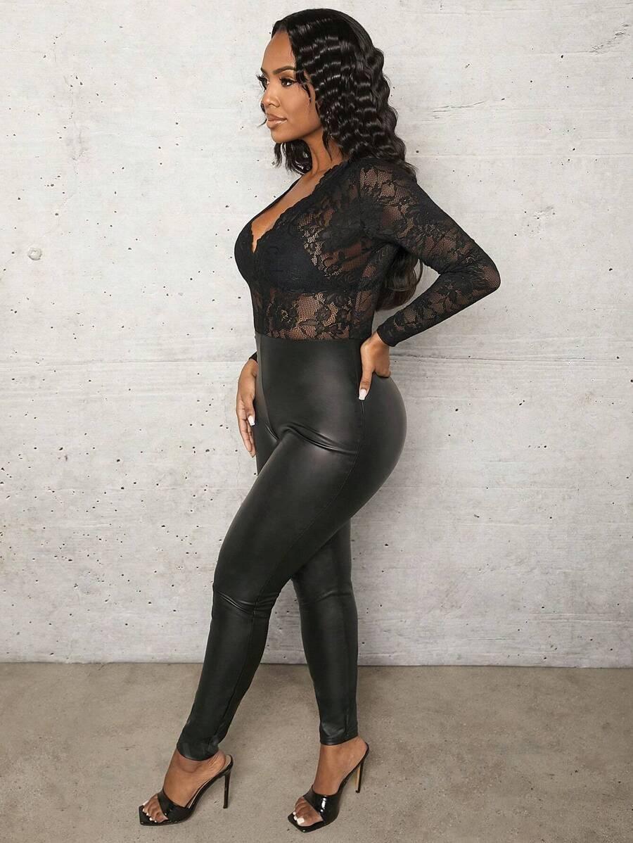 Camelia Sexy Lace Long Sleeve Jumpsuit