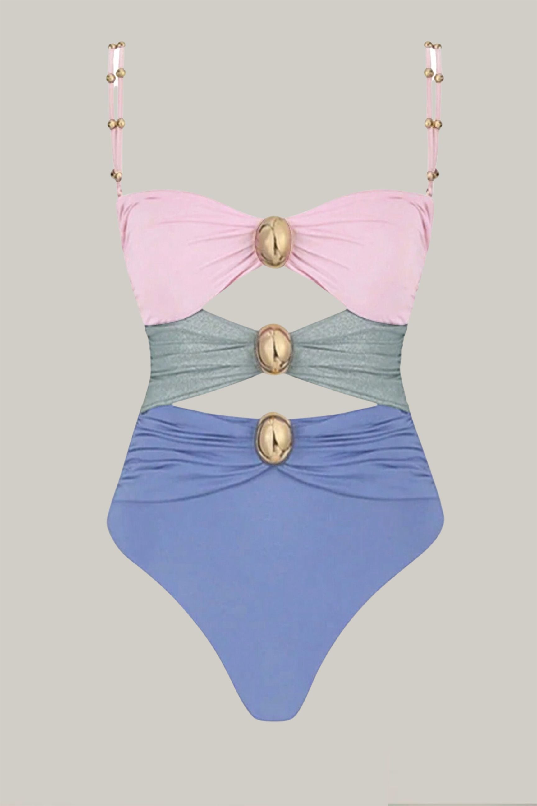 Colorblock Cut-Out One-Piece Swimsuit