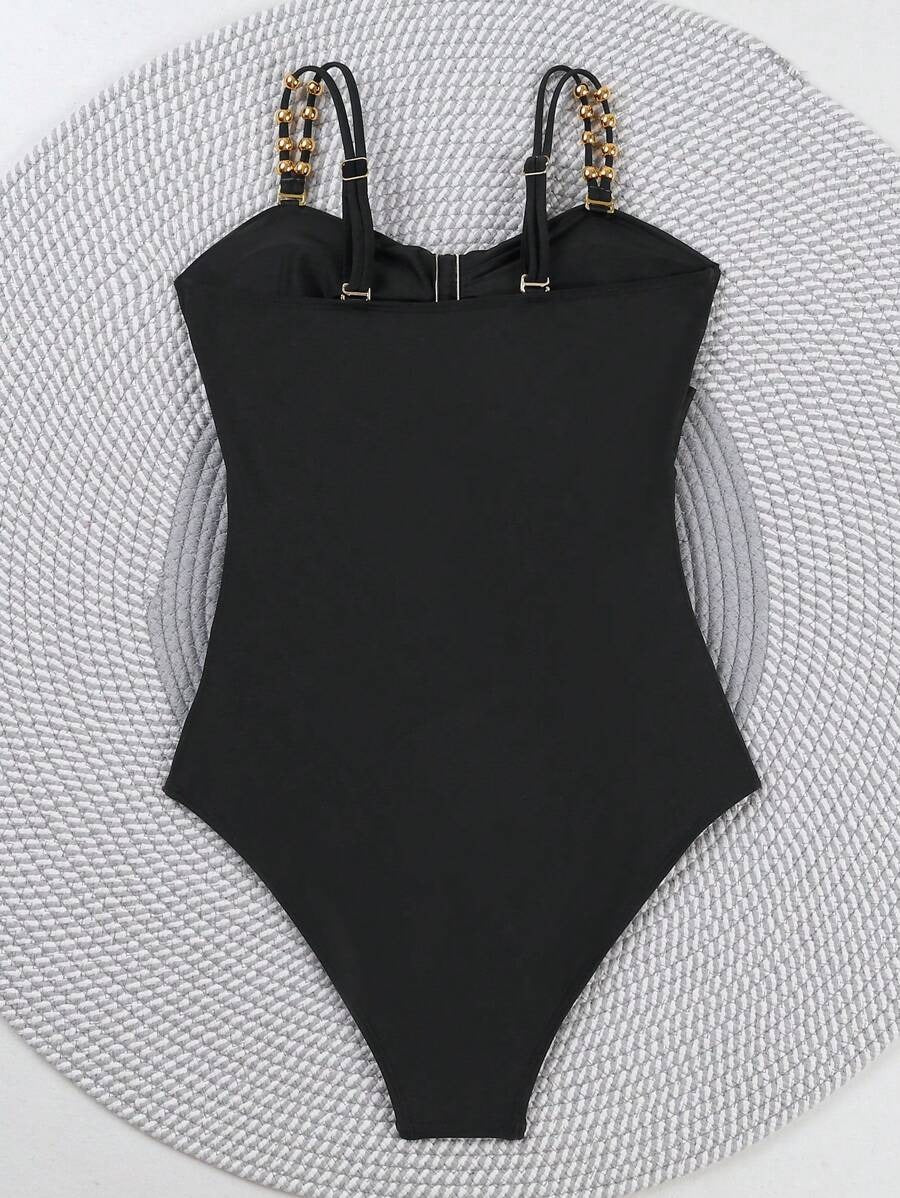 Colorblock Cut-Out One-Piece Swimsuit