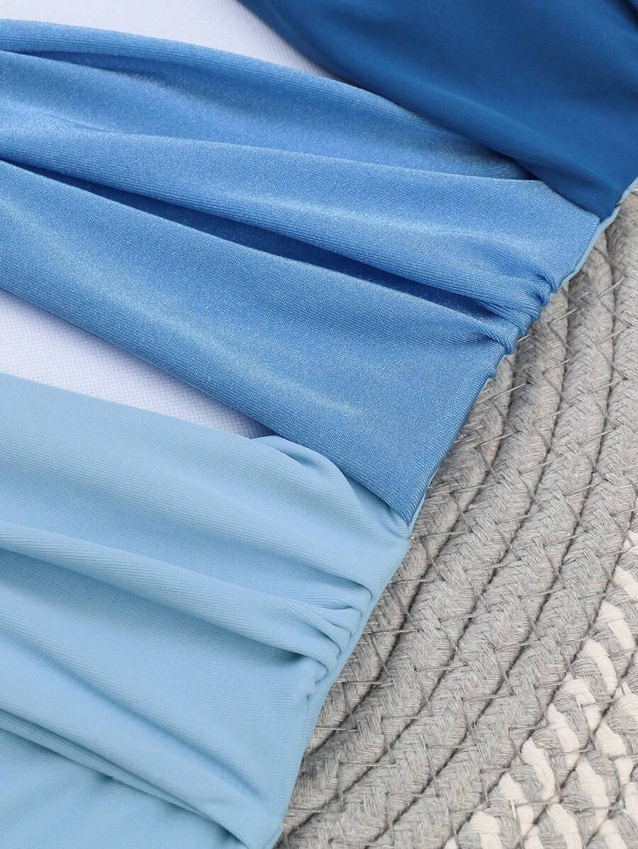 Colorblock Cut-Out One-Piece Swimsuit