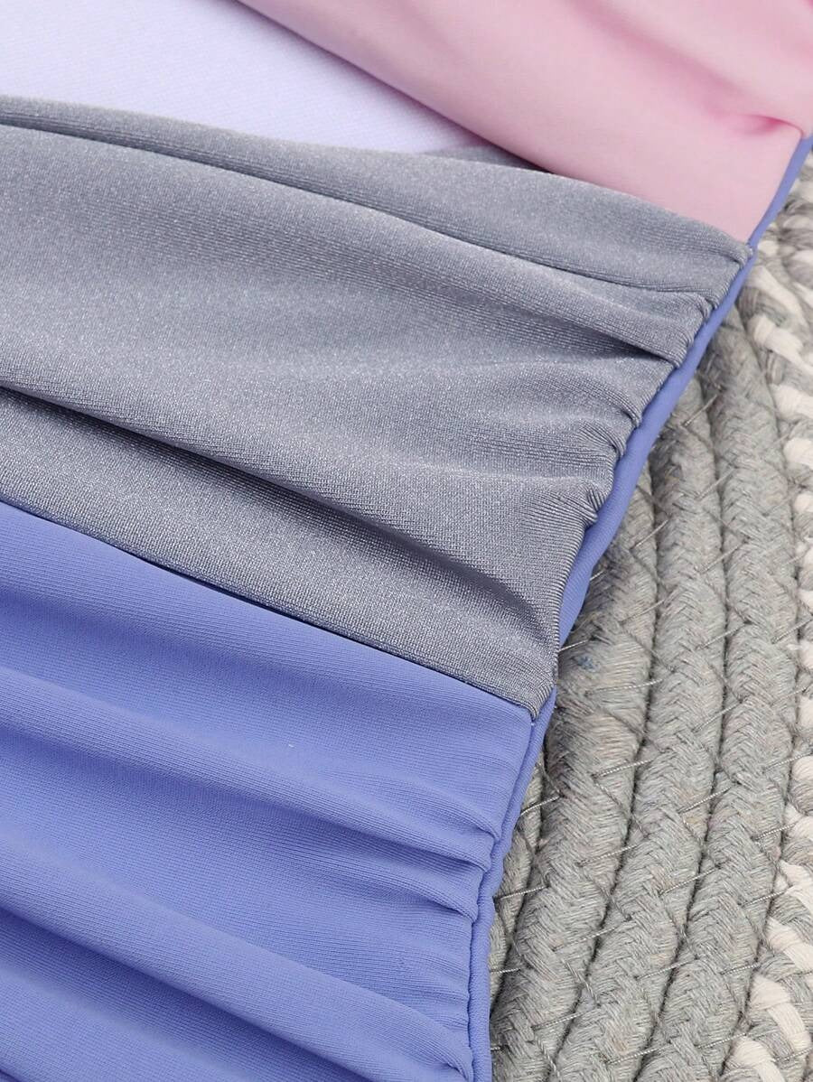 Colorblock Cut-Out One-Piece Swimsuit