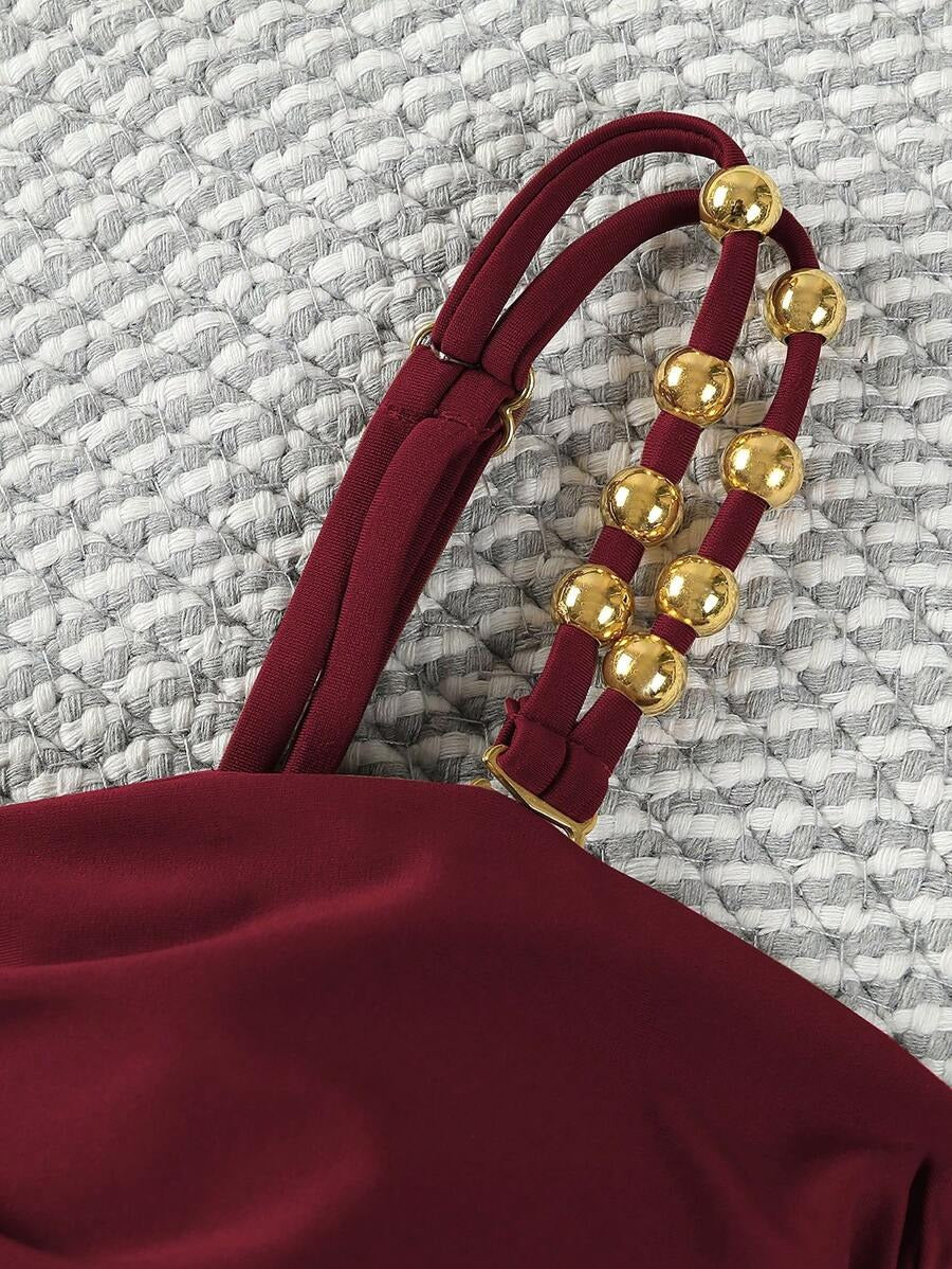 Colorblock Cut-Out One-Piece Swimsuit