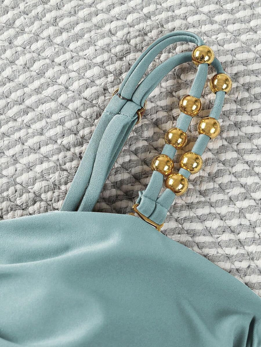 Colorblock Cut-Out One-Piece Swimsuit