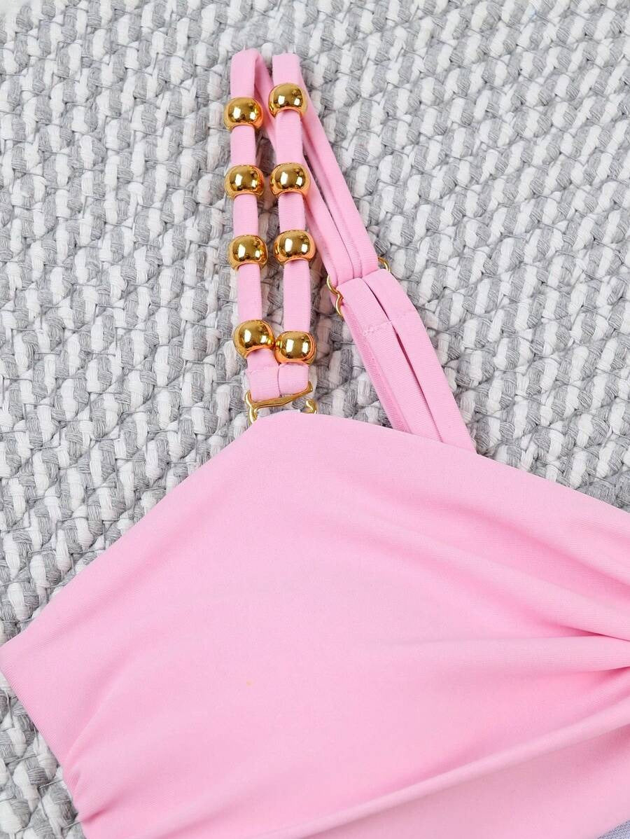 Colorblock Cut-Out One-Piece Swimsuit