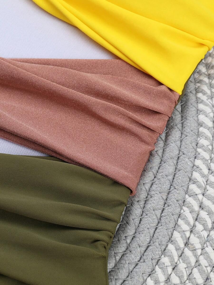 Colorblock Cut-Out One-Piece Swimsuit