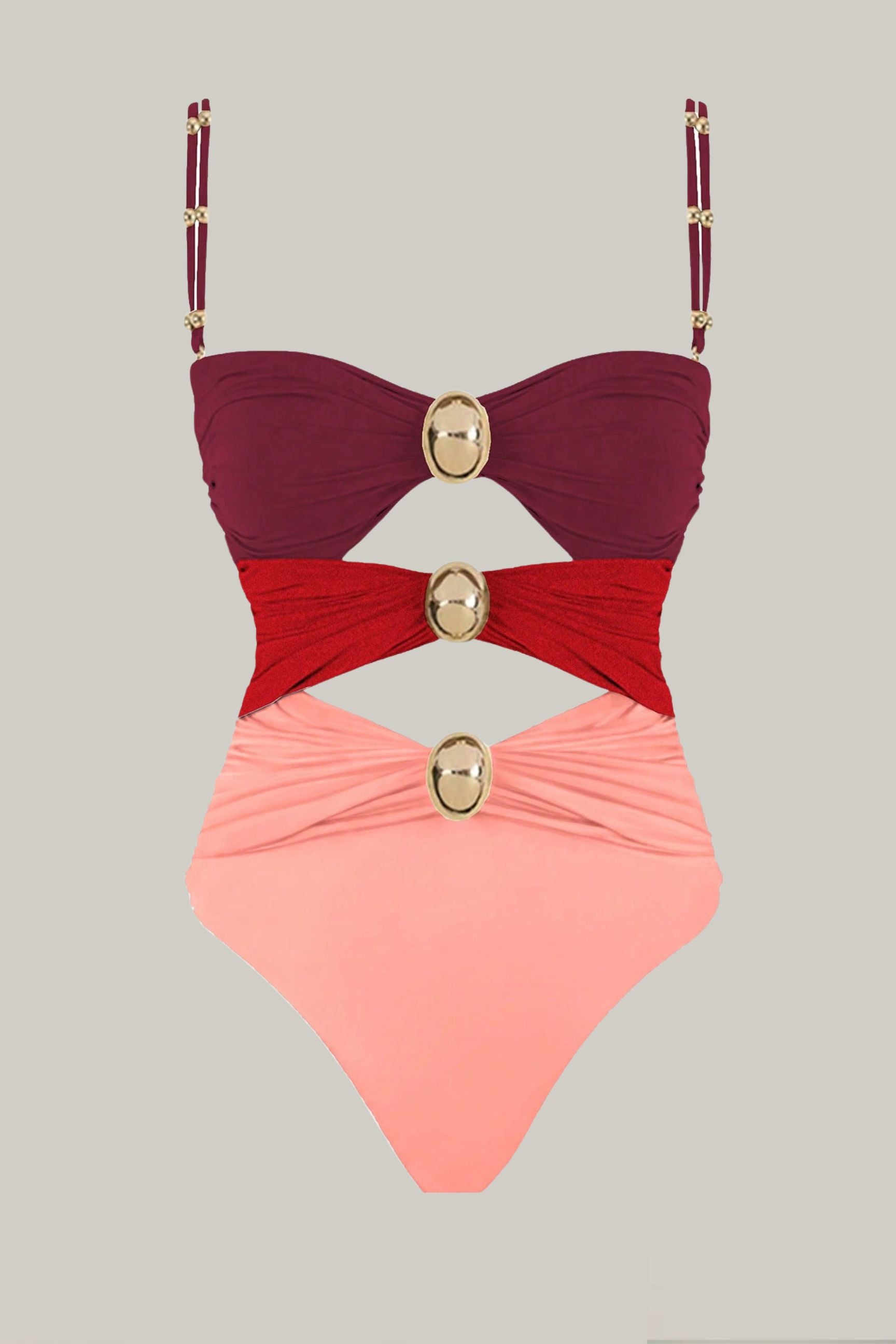 Colorblock Cut-Out One-Piece Swimsuit