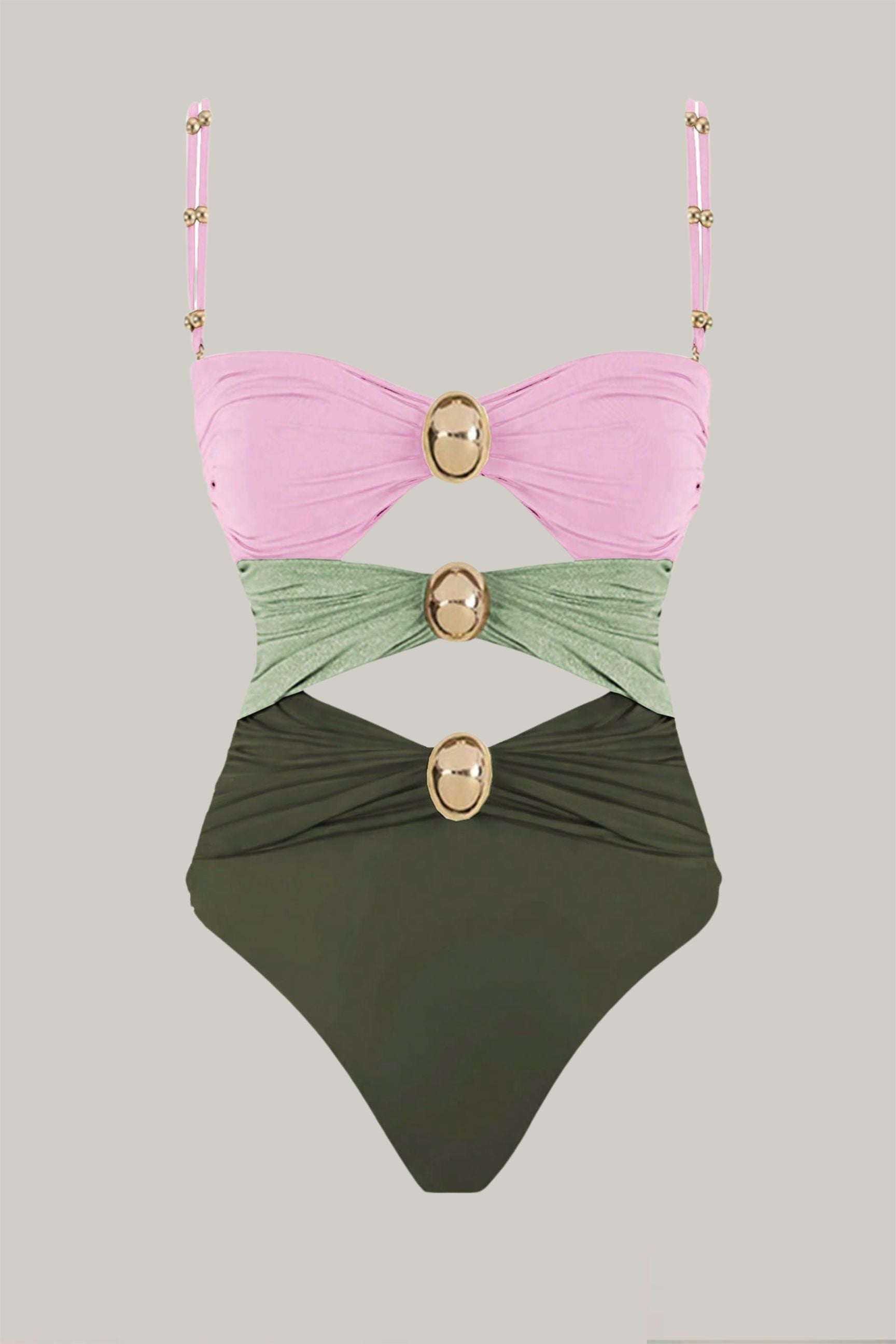 Colorblock Cut-Out One-Piece Swimsuit