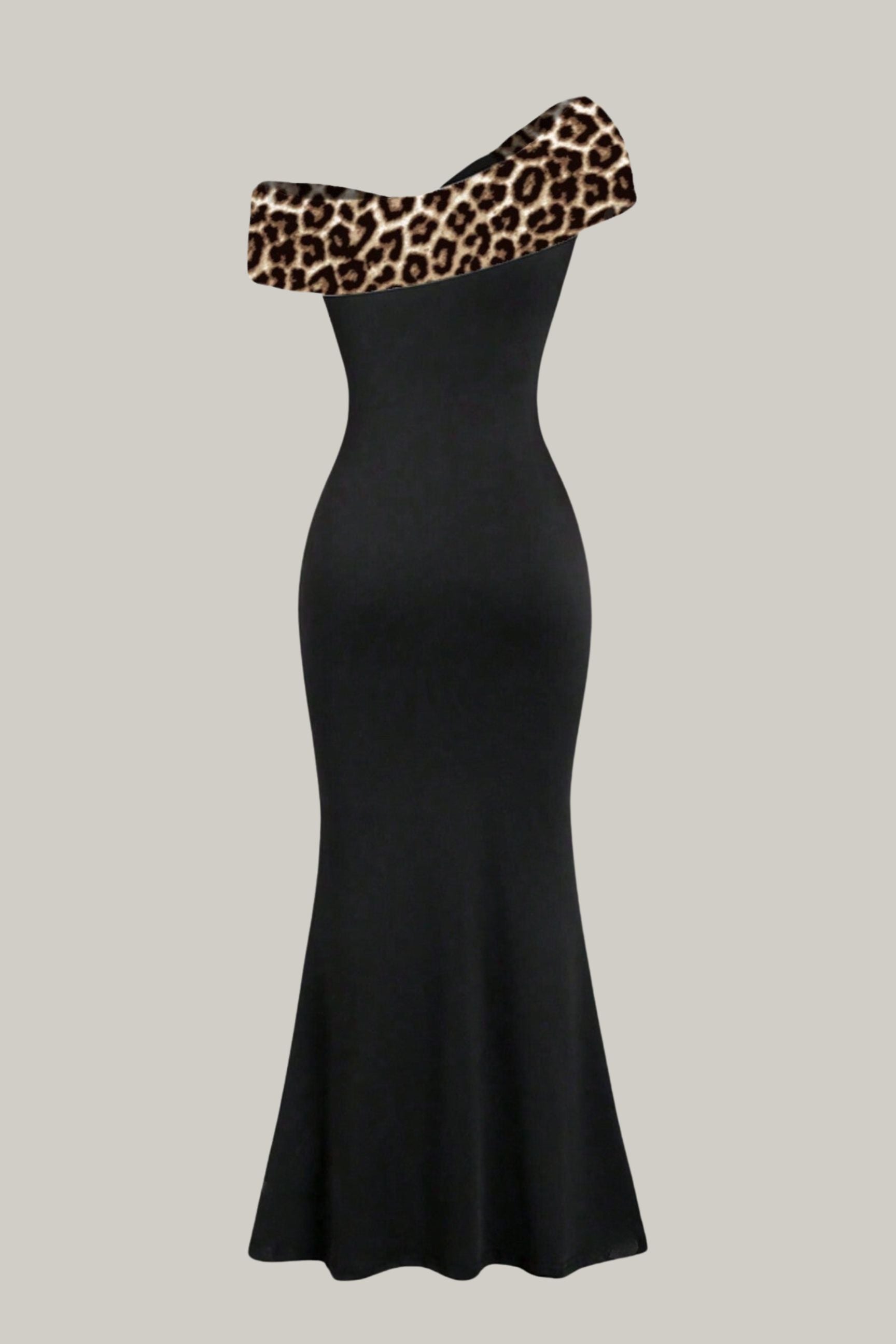 Lena Leopard Printed Twisted Knot Asymmetrical Dress