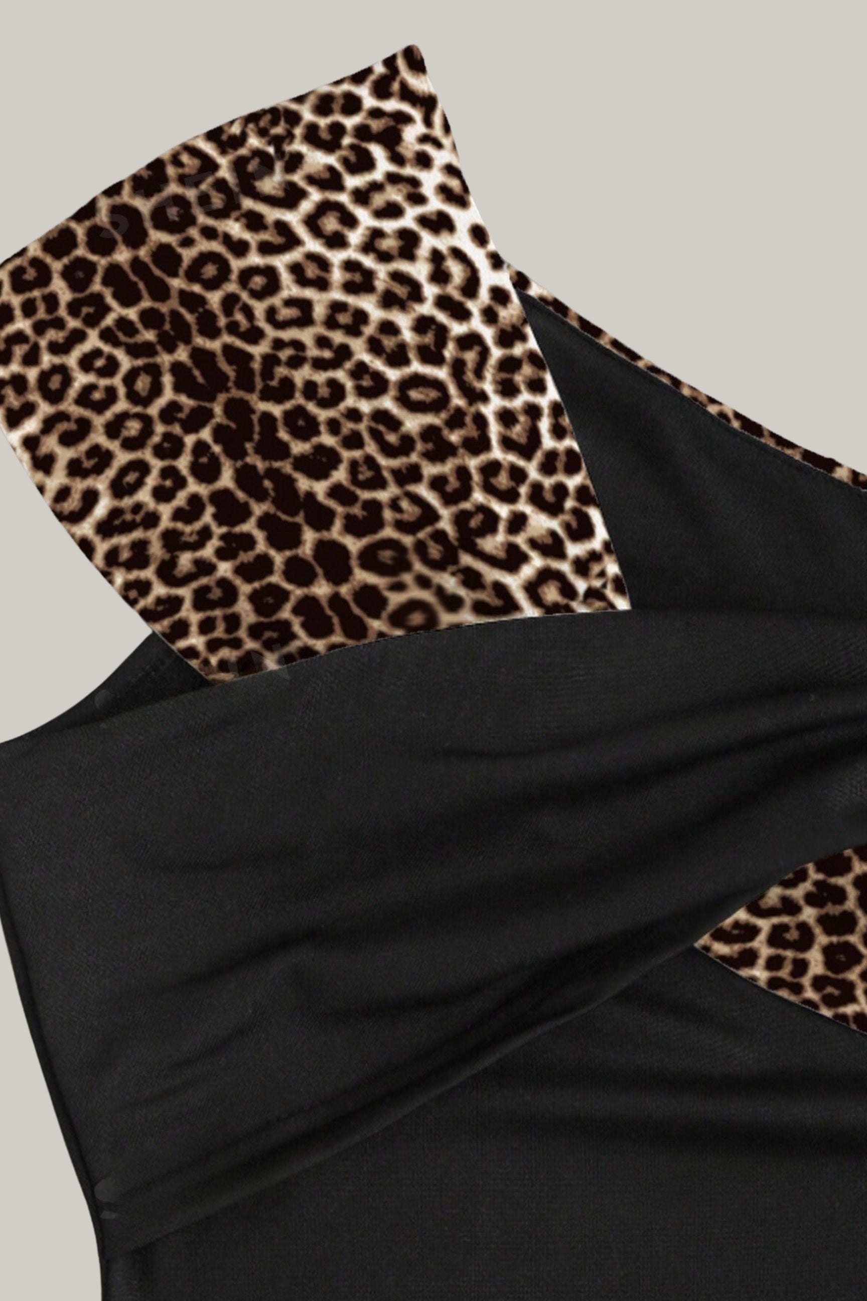 Lena Leopard Printed Twisted Knot Asymmetrical Dress