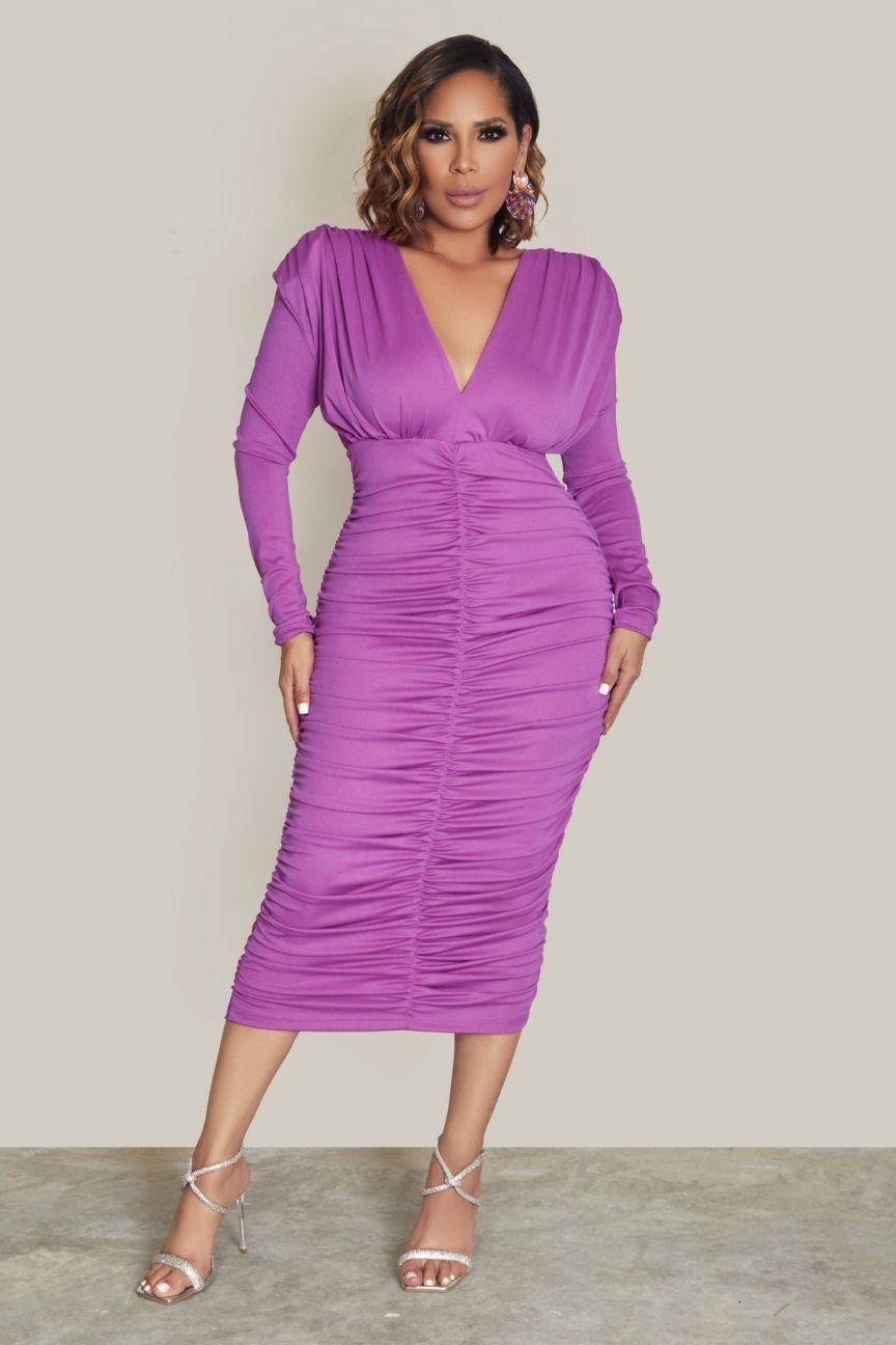 Estella Ruched Bodycon Dress