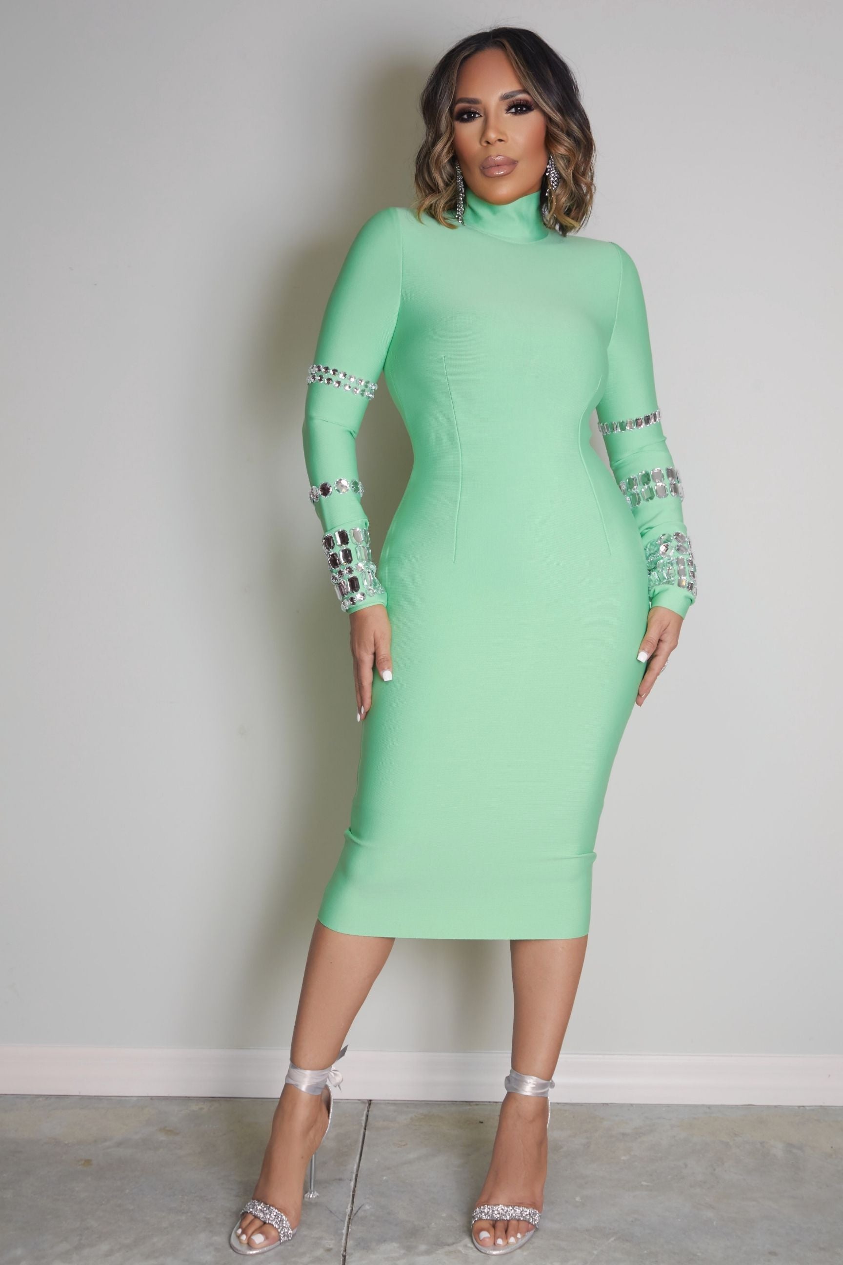 Flawless Babe Studded Bandage Dress