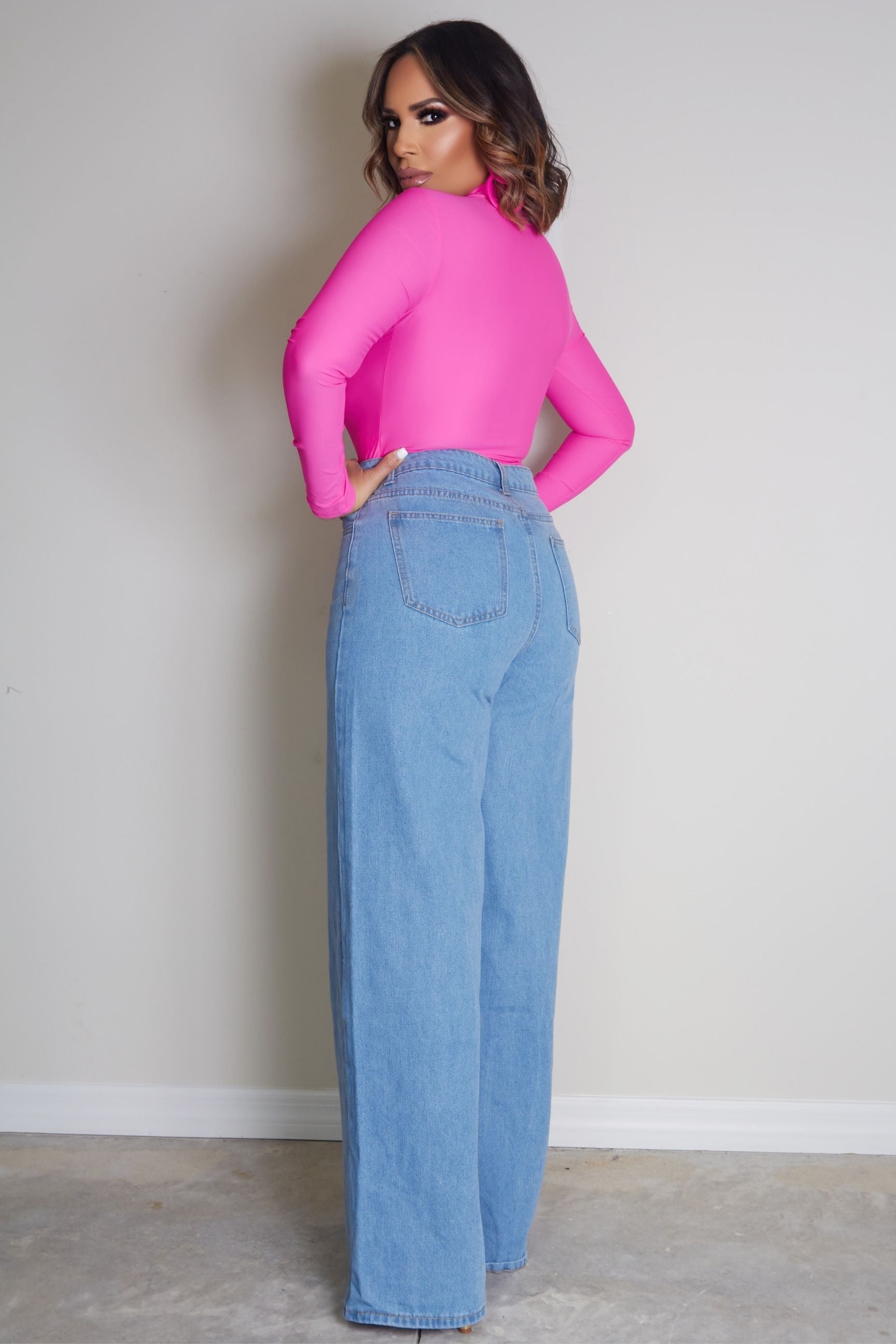 Kailey Mock Neck Cut Out Bodysuit