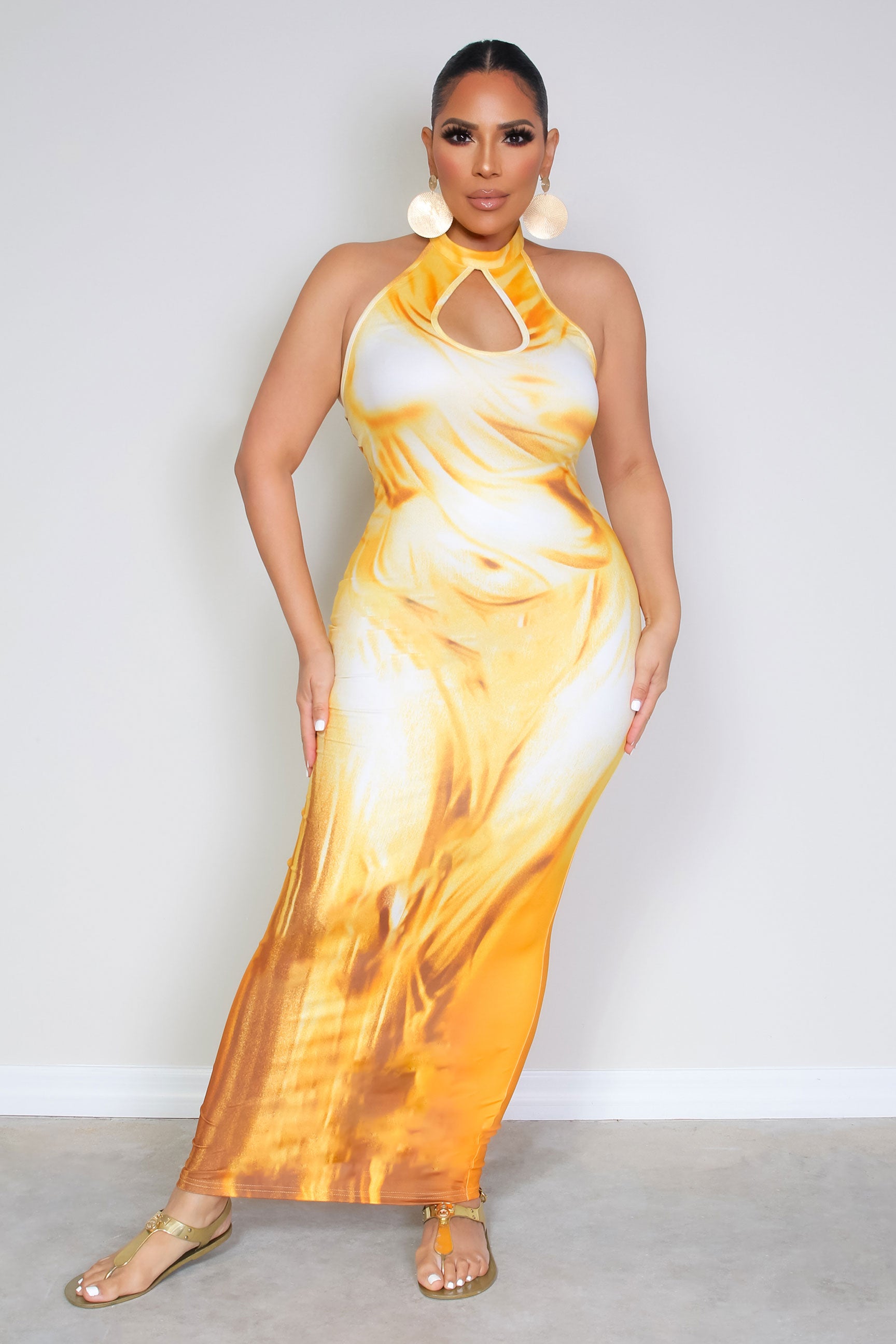 Kira Halter Bodycon Maxi Dress