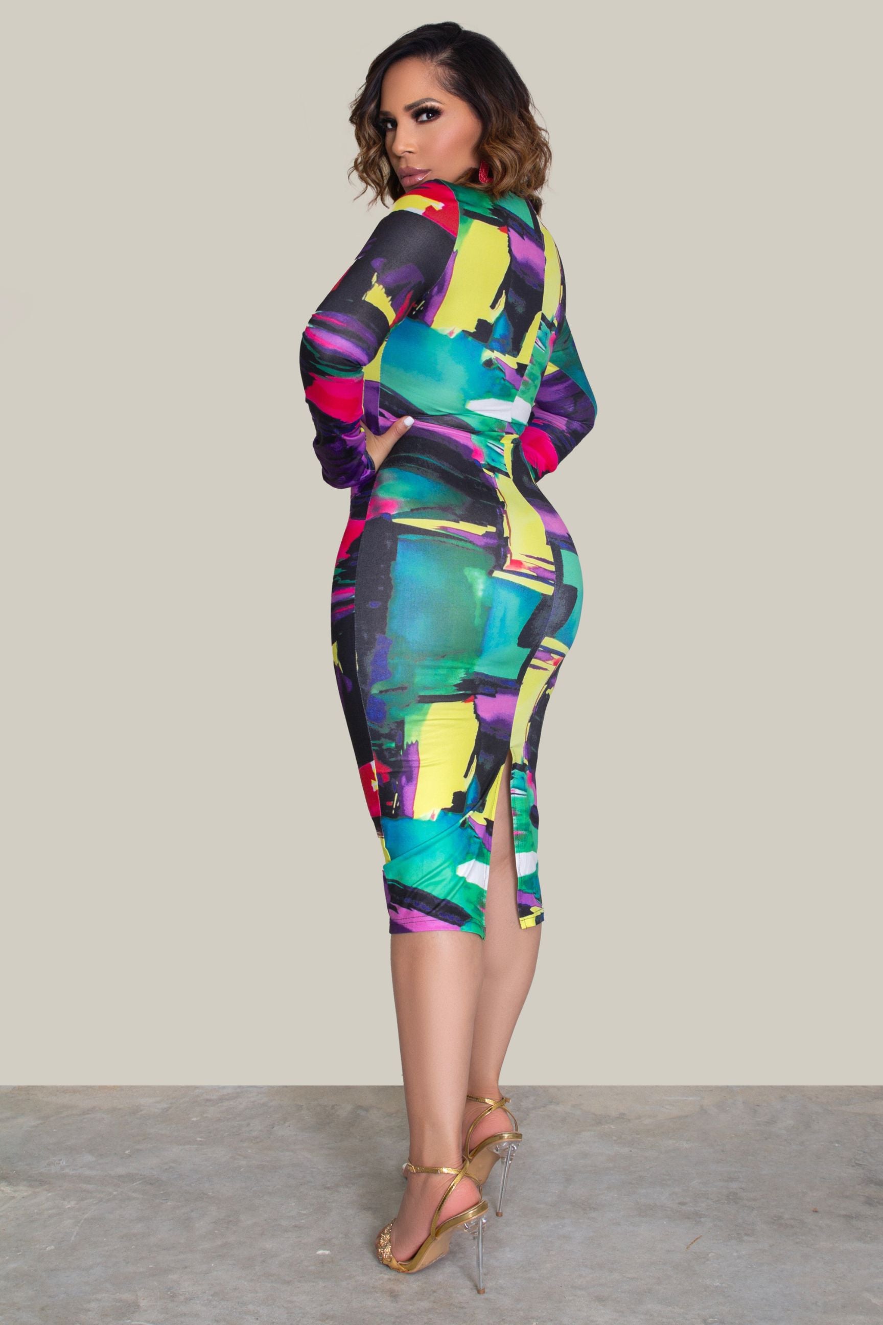 Presley Colorblock Bodycon Dress