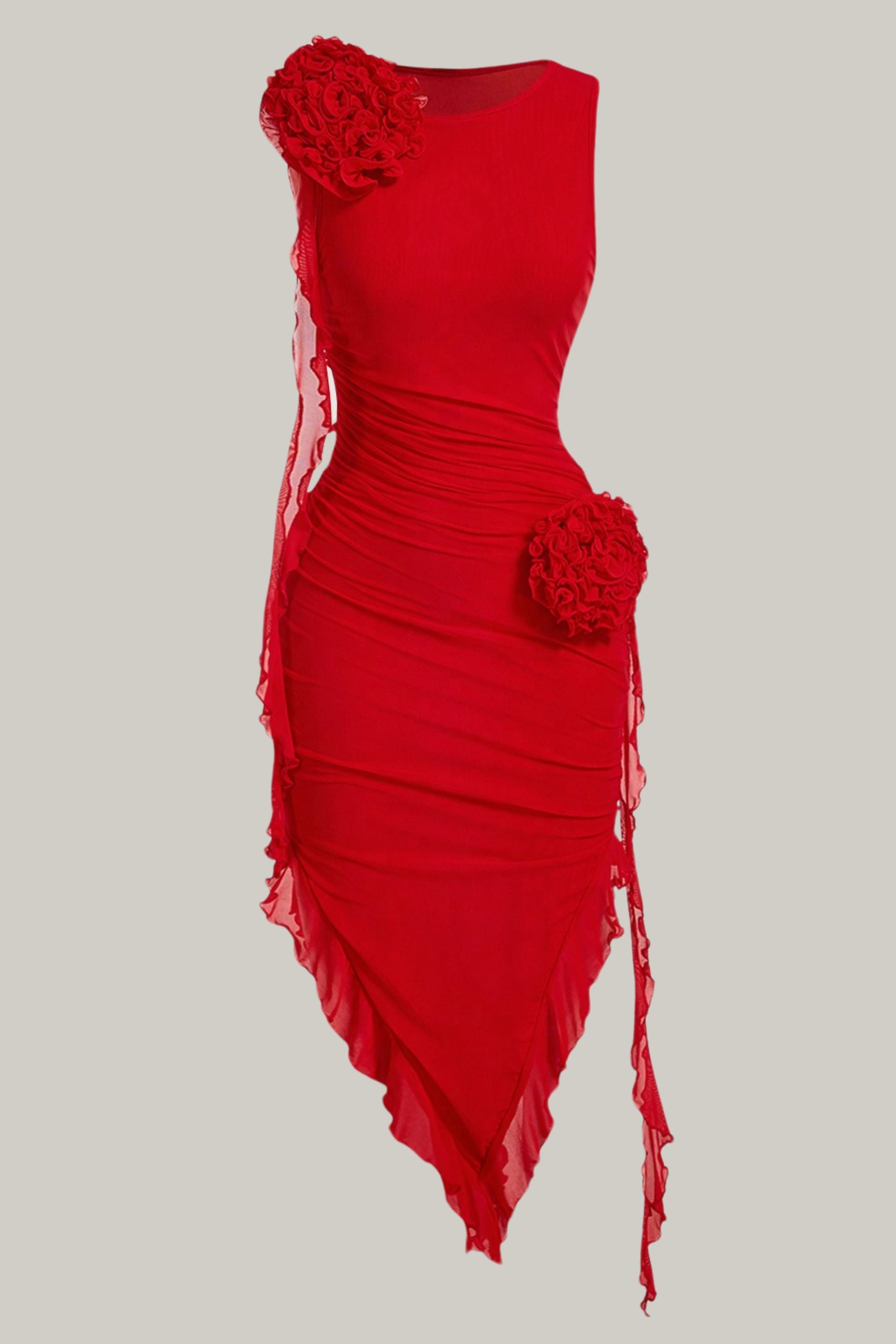 Rosemary 3D Flower Bodycon Dress