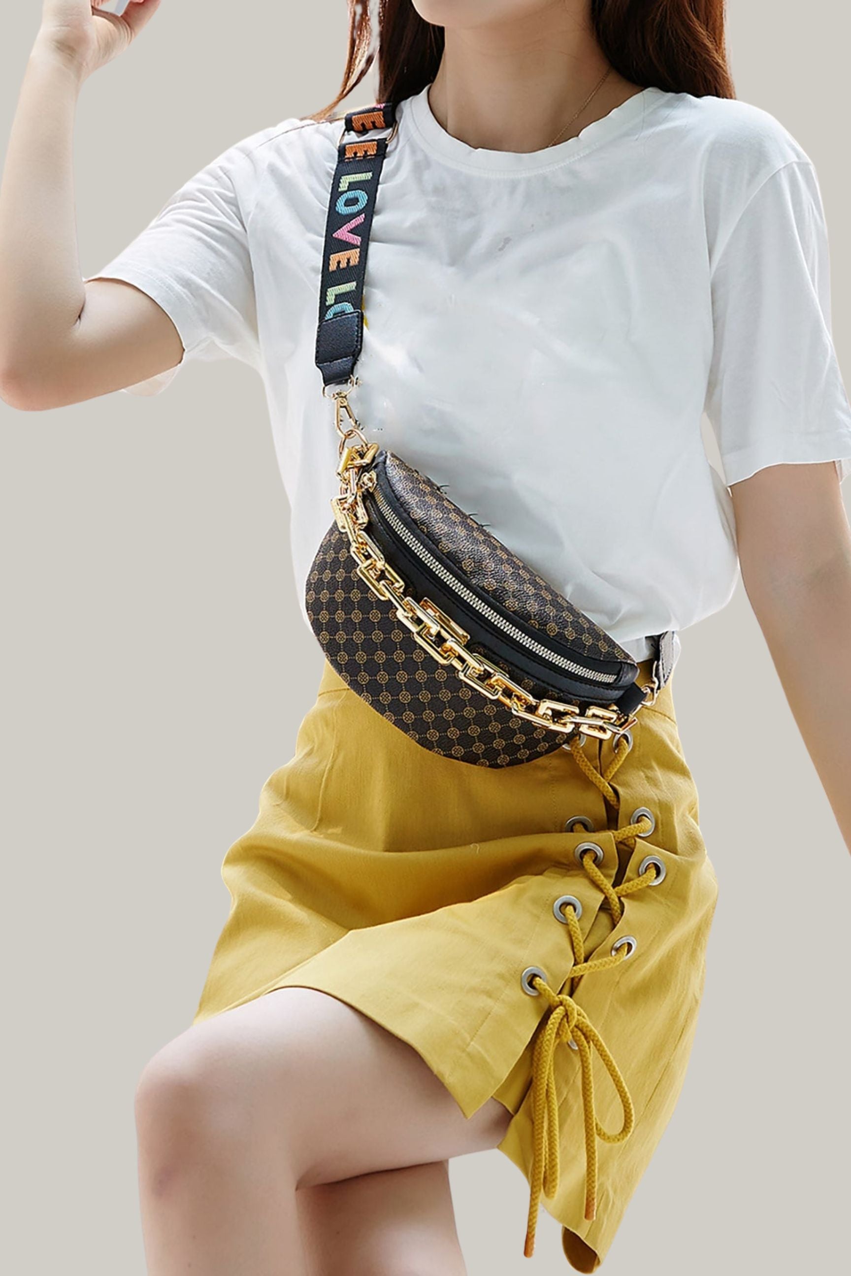 Wide Strap Crossbody Bag