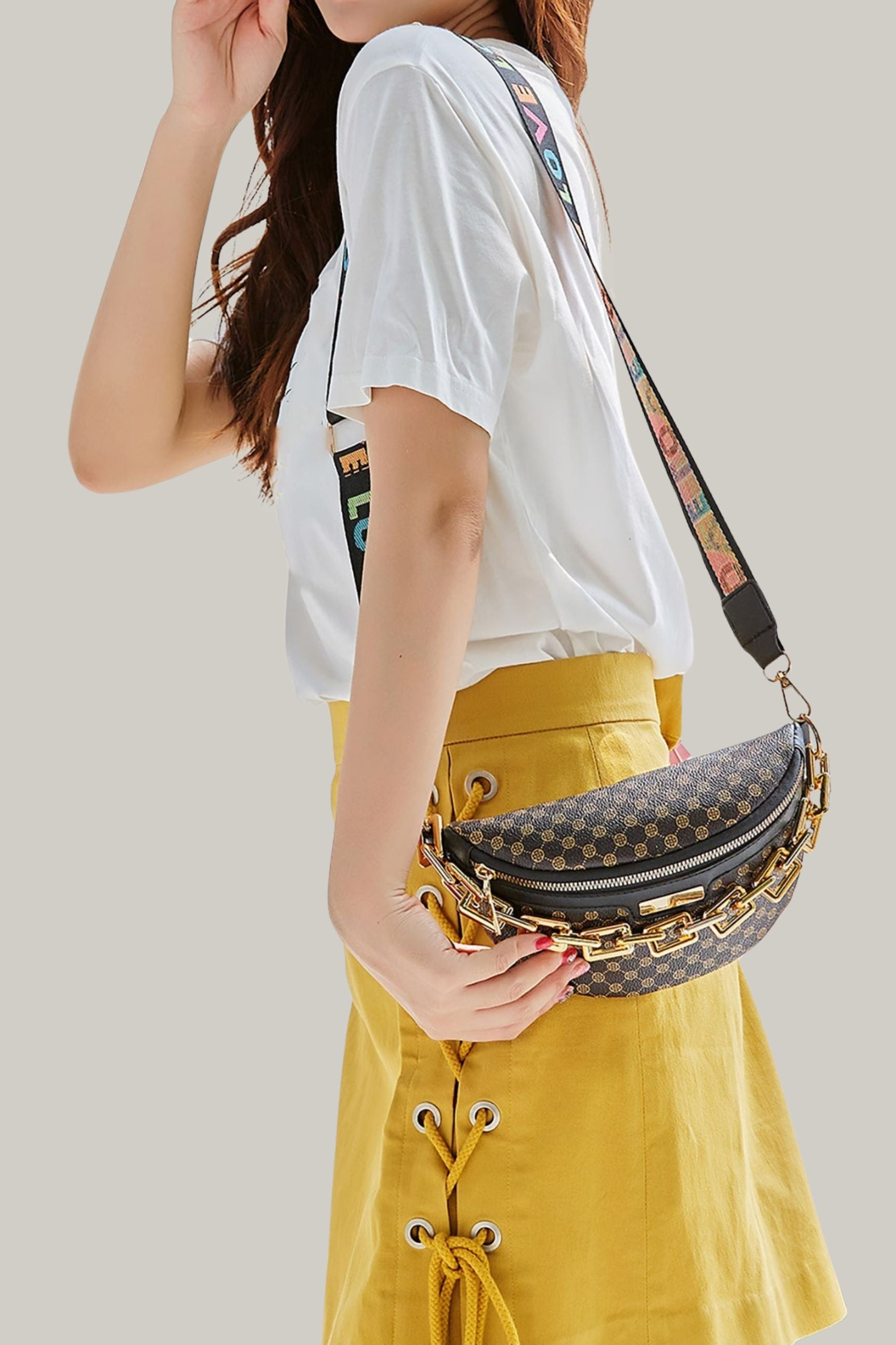 Wide Strap Crossbody Bag
