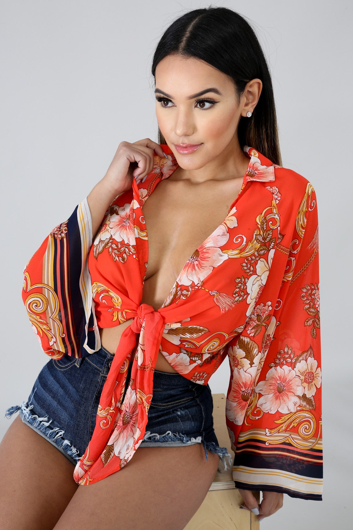 Austin Kimono Floral Top - MY SEXY STYLES