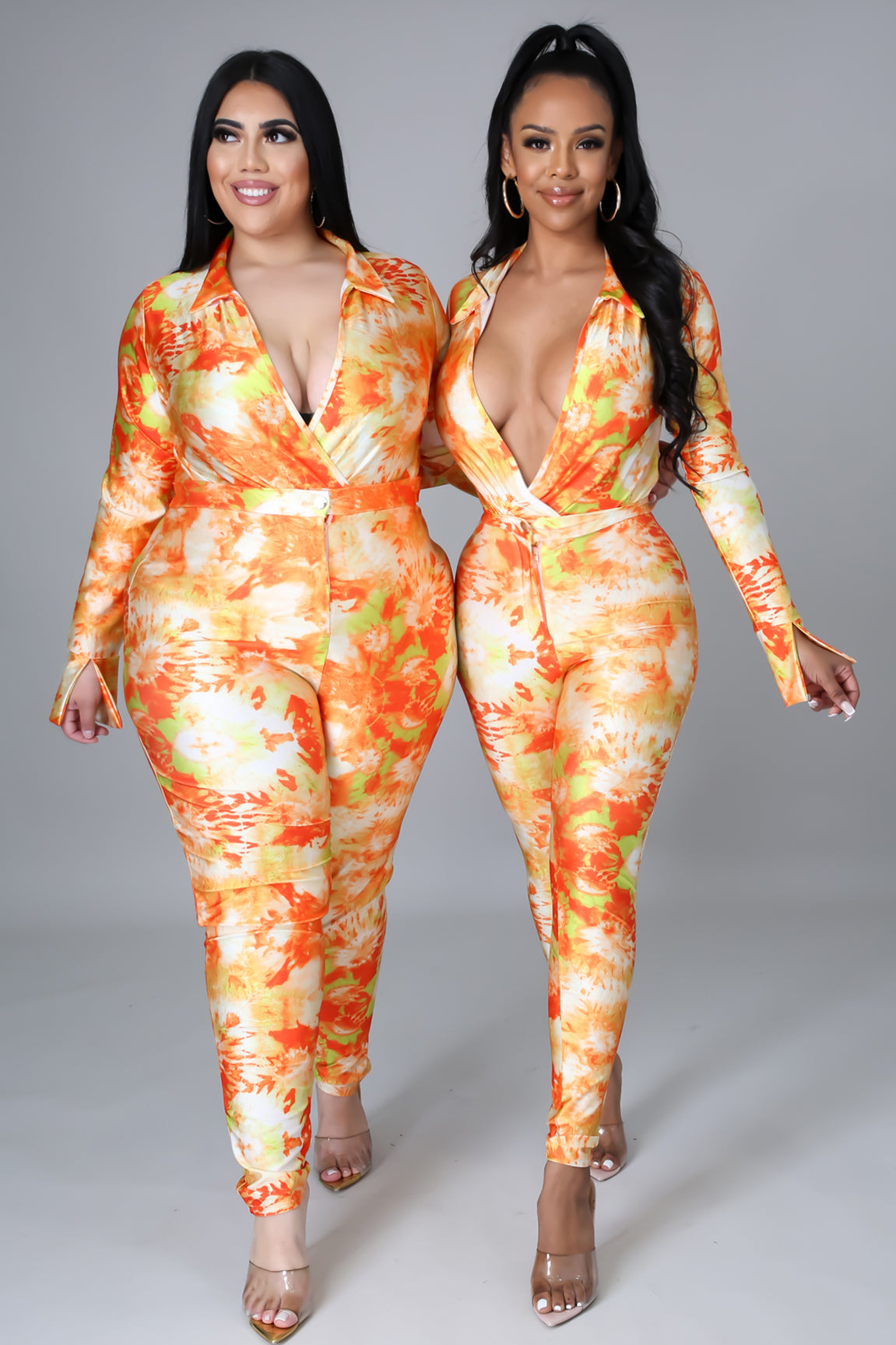 Remi V Neck Bodysuit and Pants Set - MY SEXY STYLES