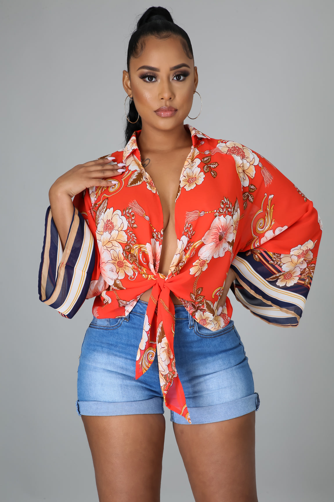 Austin Kimono Floral Top - MY SEXY STYLES