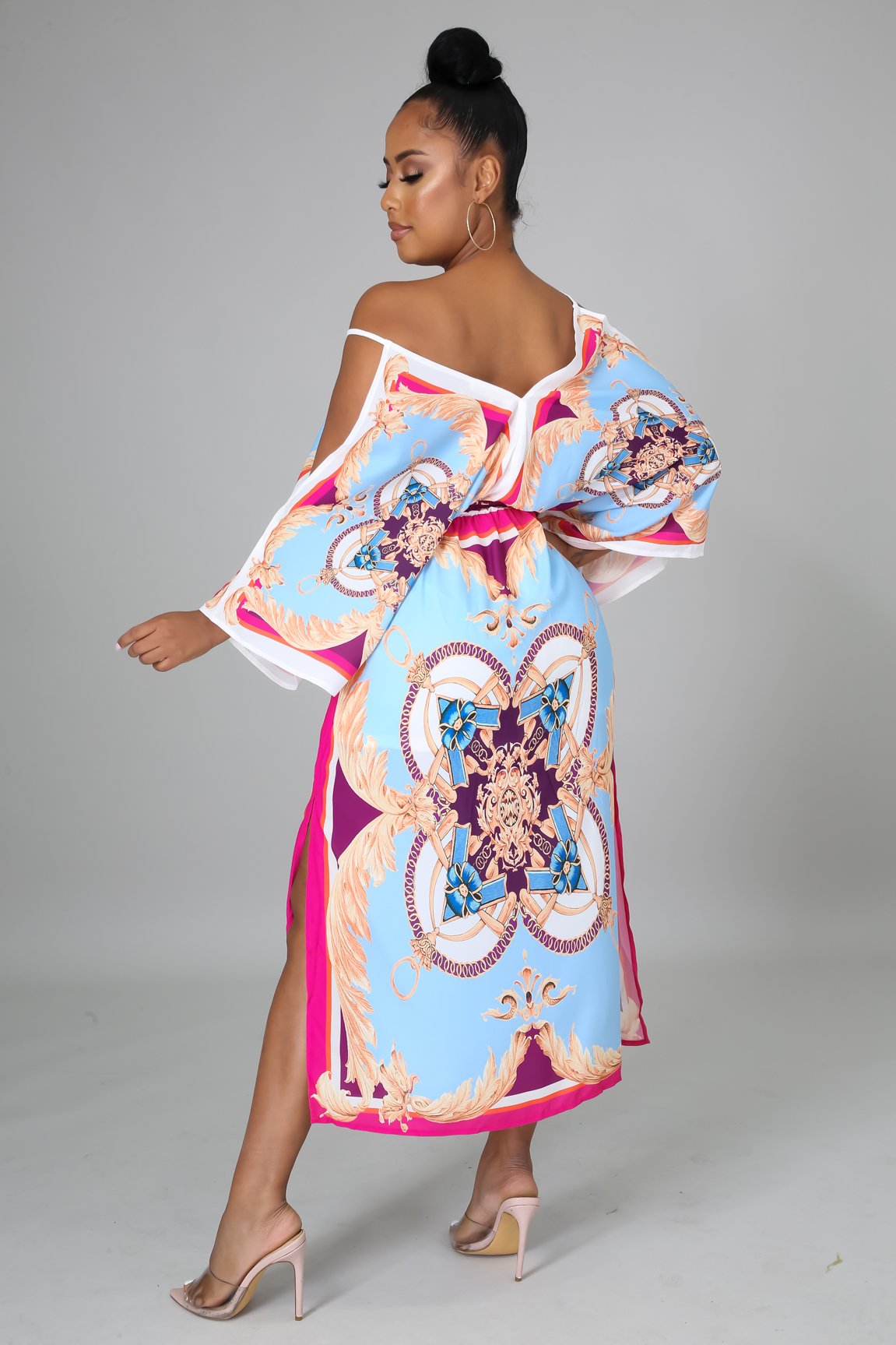 Anita Scarf Print Dress - MY SEXY STYLES