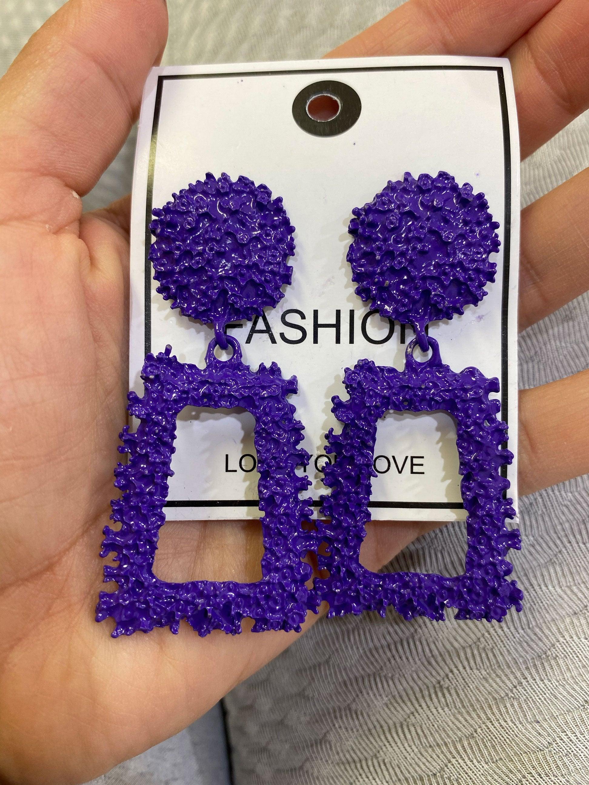 Statement Drop Geometric Metal Earrings - MY SEXY STYLES