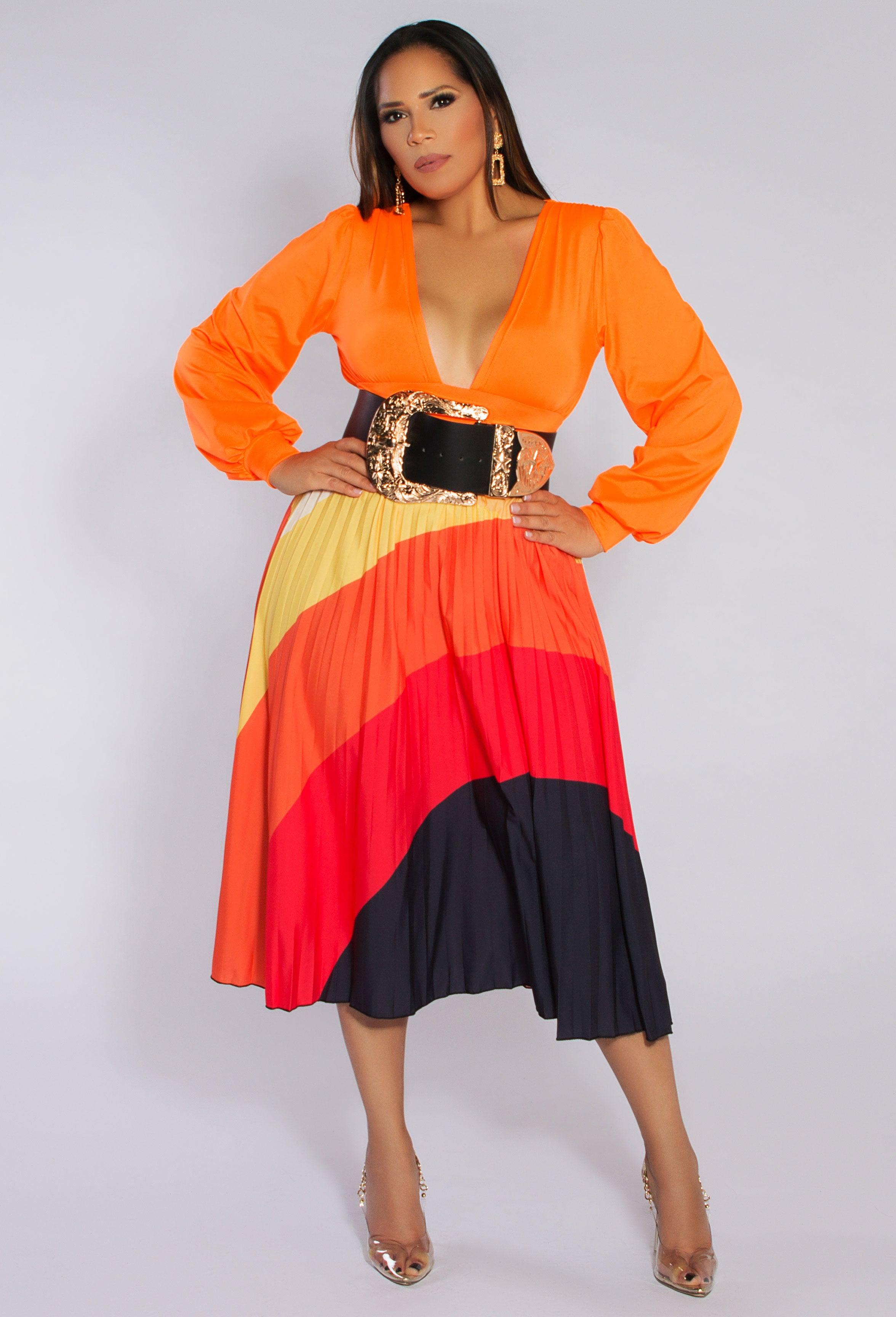 Bellisima Long Sleeves PlungIng Bodysuit - MY SEXY STYLES