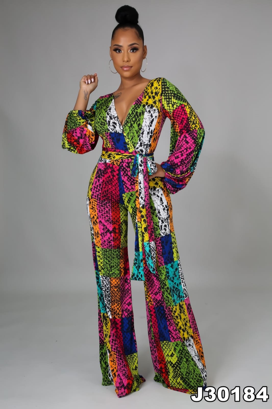 Neon Everlee Multicolor Print Jumpsuit - MY SEXY STYLES