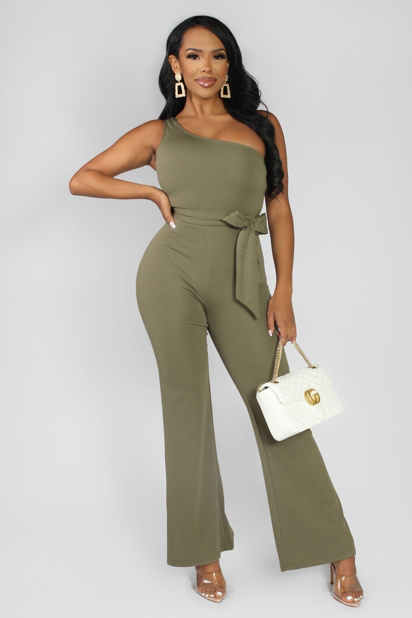 Amoura One Shoulder Jumpsuit - MY SEXY STYLES