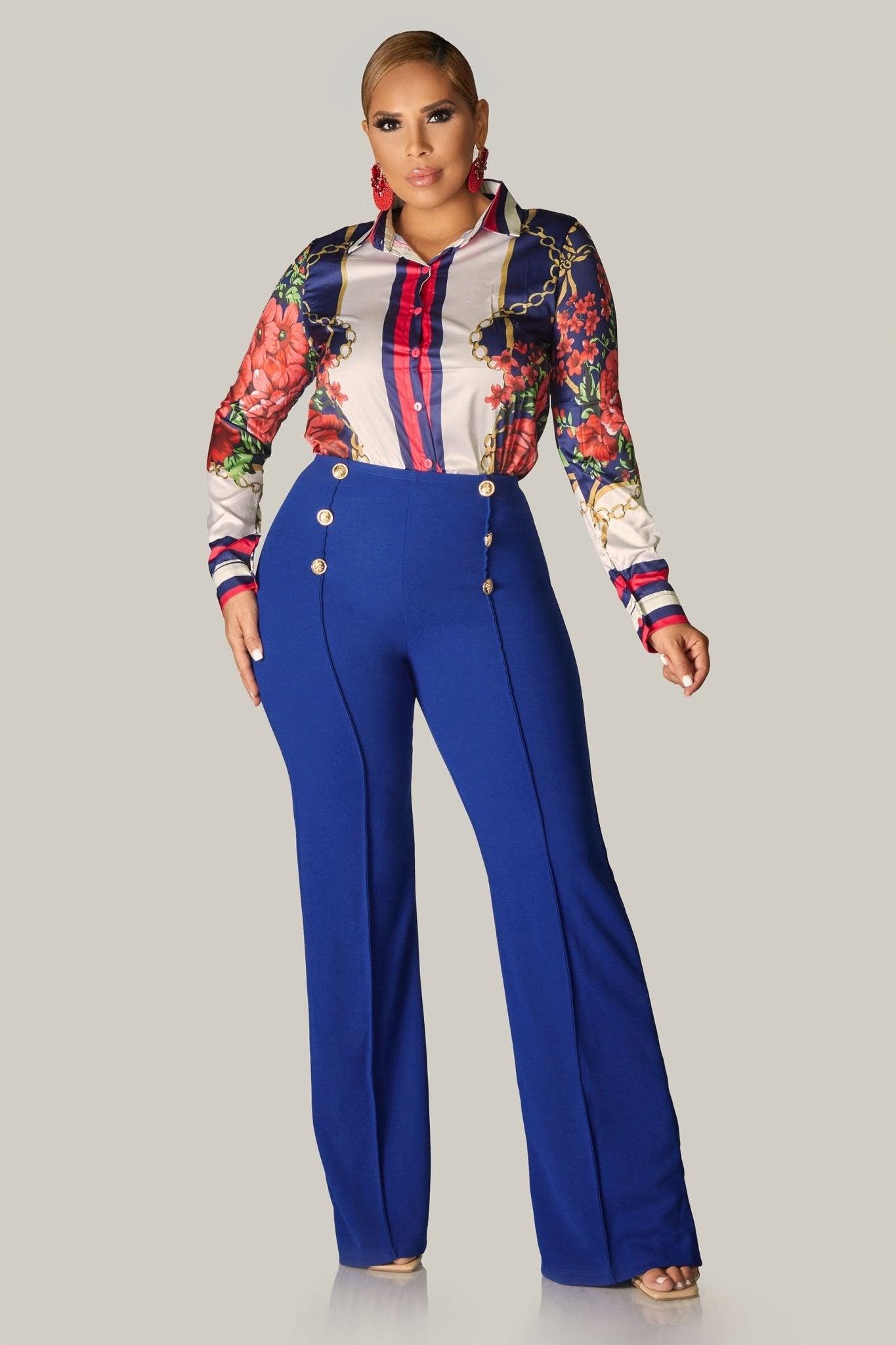 Anastagio Floral Print Long Sleeves Button Down Shirt - MY SEXY STYLES