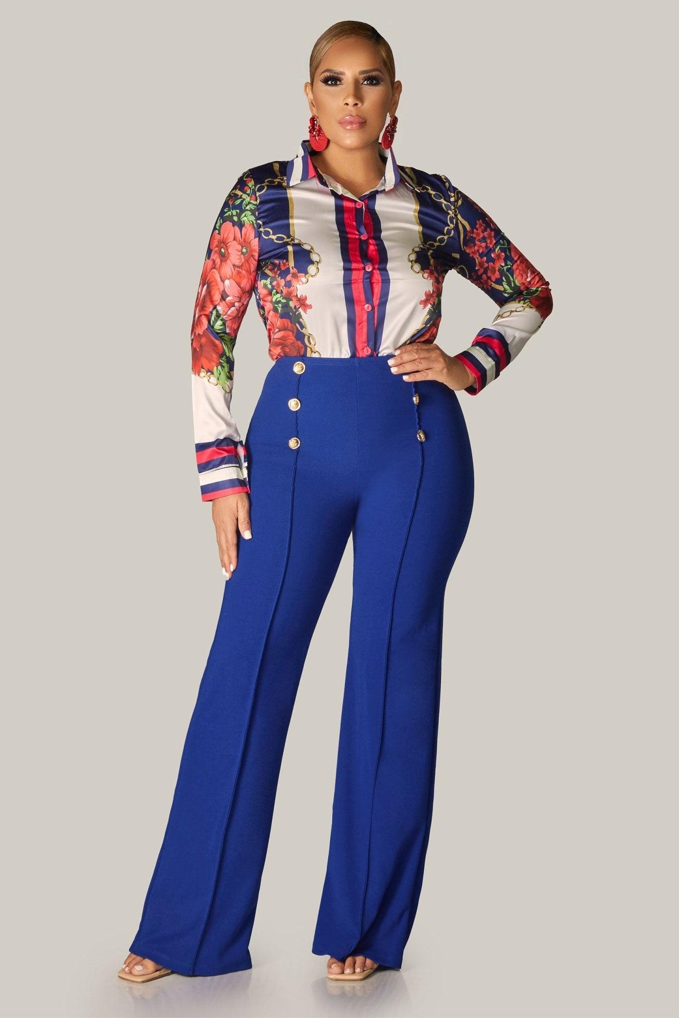 Anastagio Floral Print Long Sleeves Button Down Shirt - MY SEXY STYLES