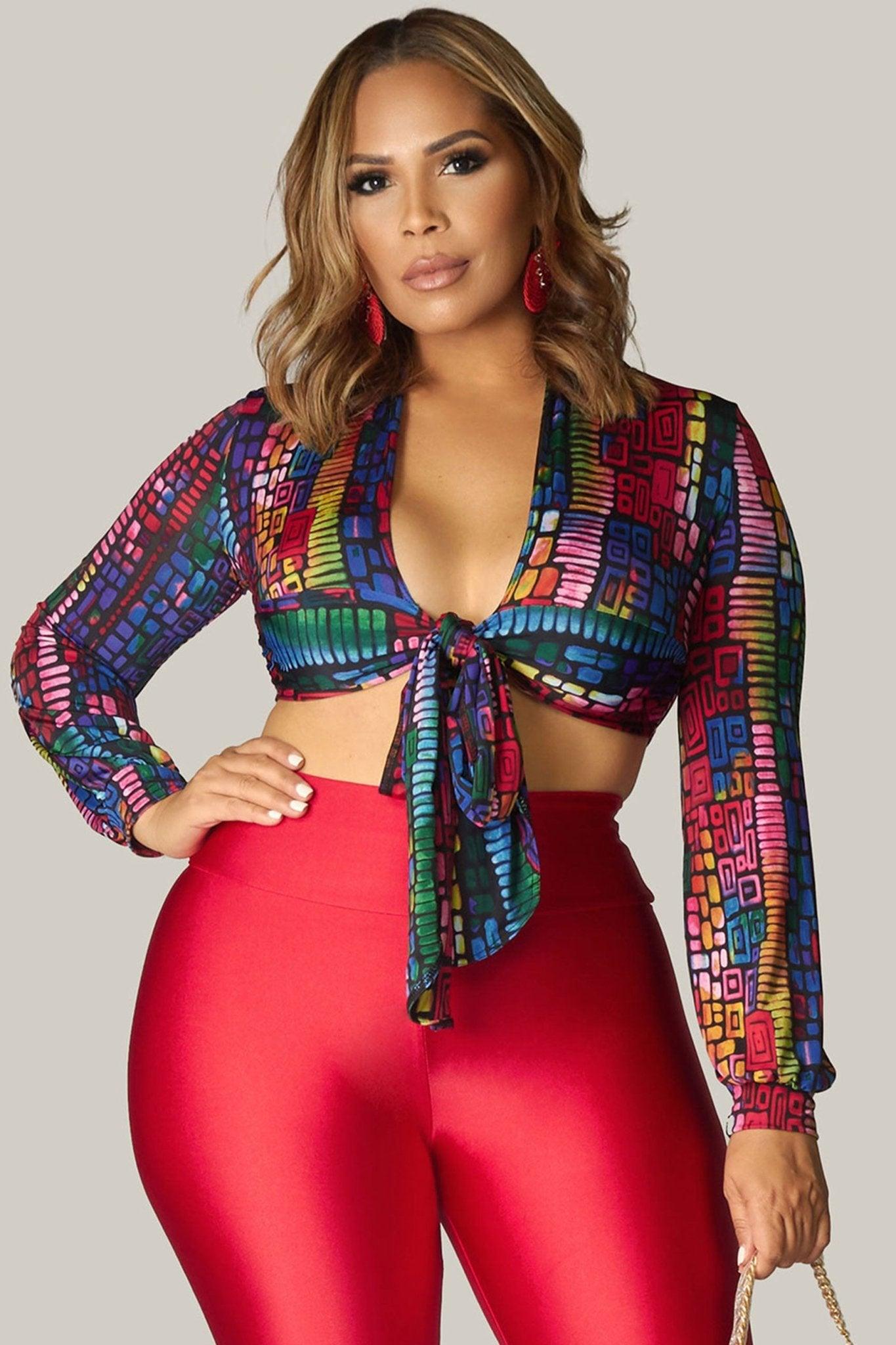 Anita Crop Top With Waist Tie - MY SEXY STYLES