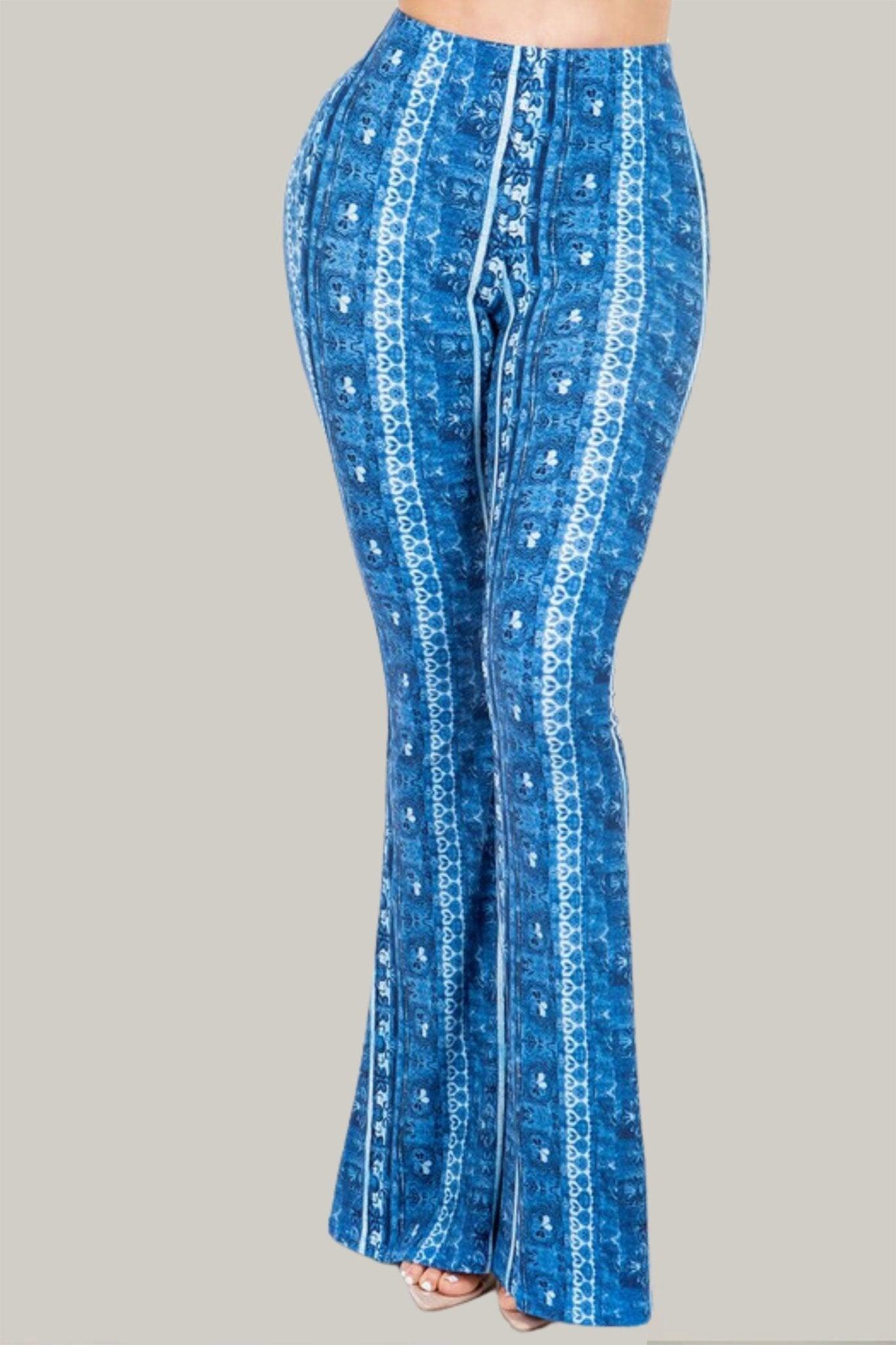 Boho Floral Printed Flared Pants - MY SEXY STYLES