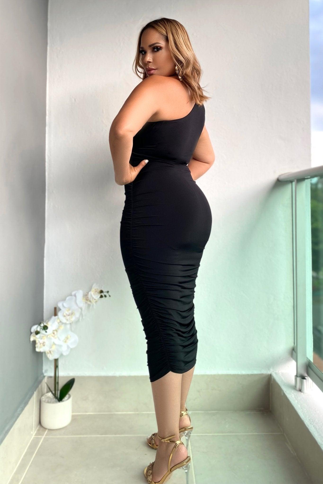 Bonnie Sexy Ruched Midi Dress - MY SEXY STYLES