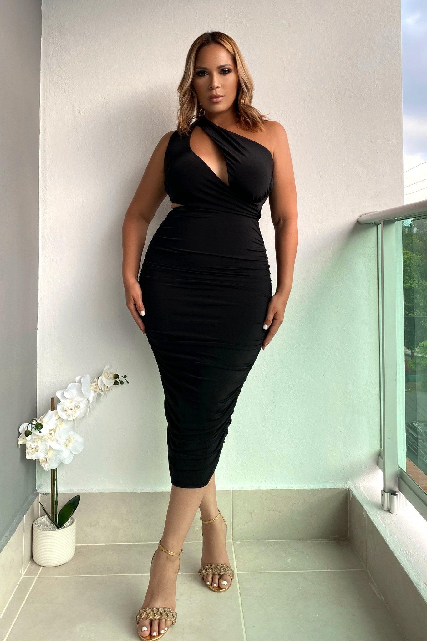 Bonnie Sexy Ruched Midi Dress - MY SEXY STYLES