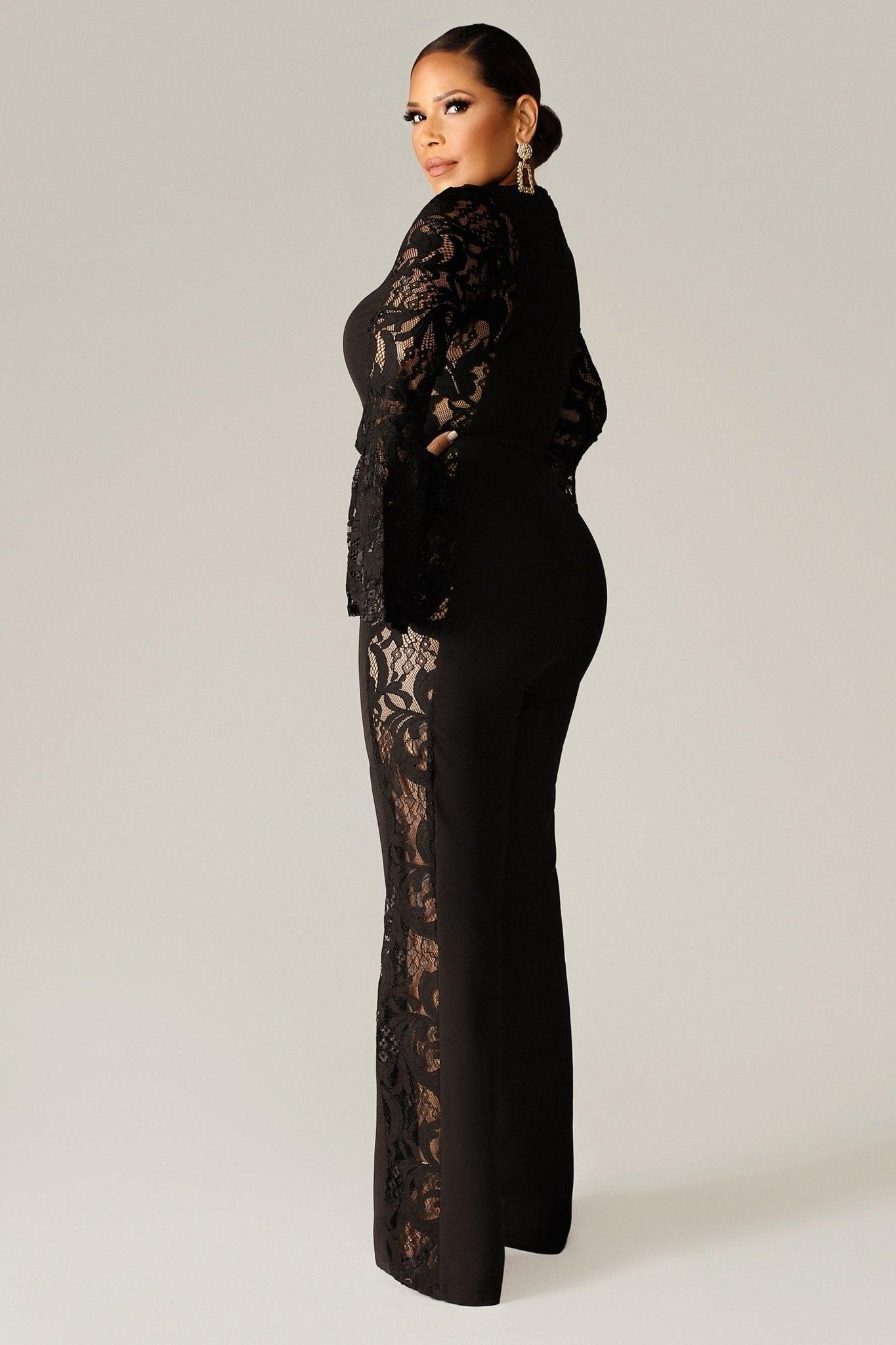 Bryelle Lace Insets Jumpsuit - MY SEXY STYLES