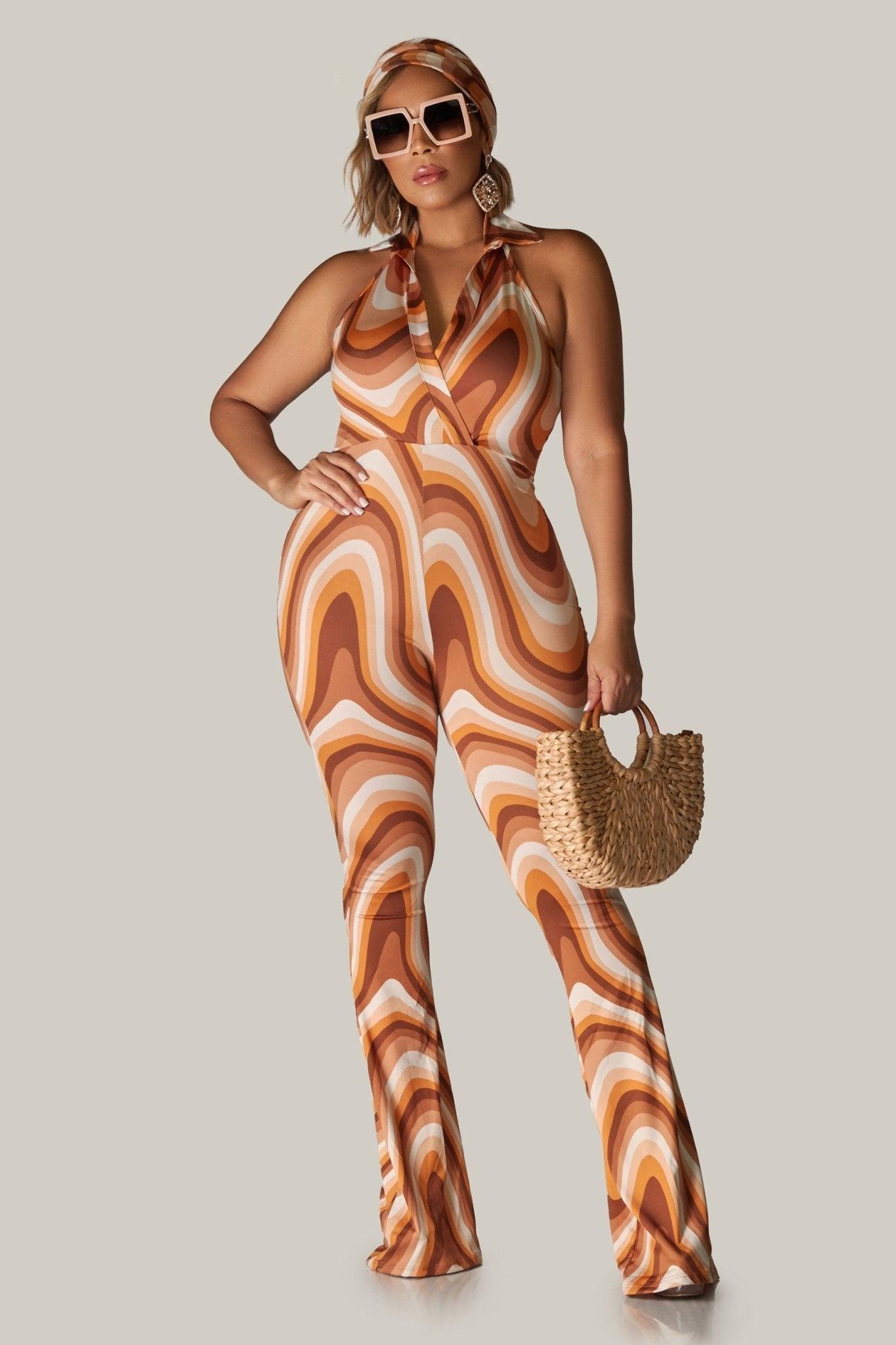 Cabos Sexy Collared Sleeveless Jumpsuit - MY SEXY STYLES