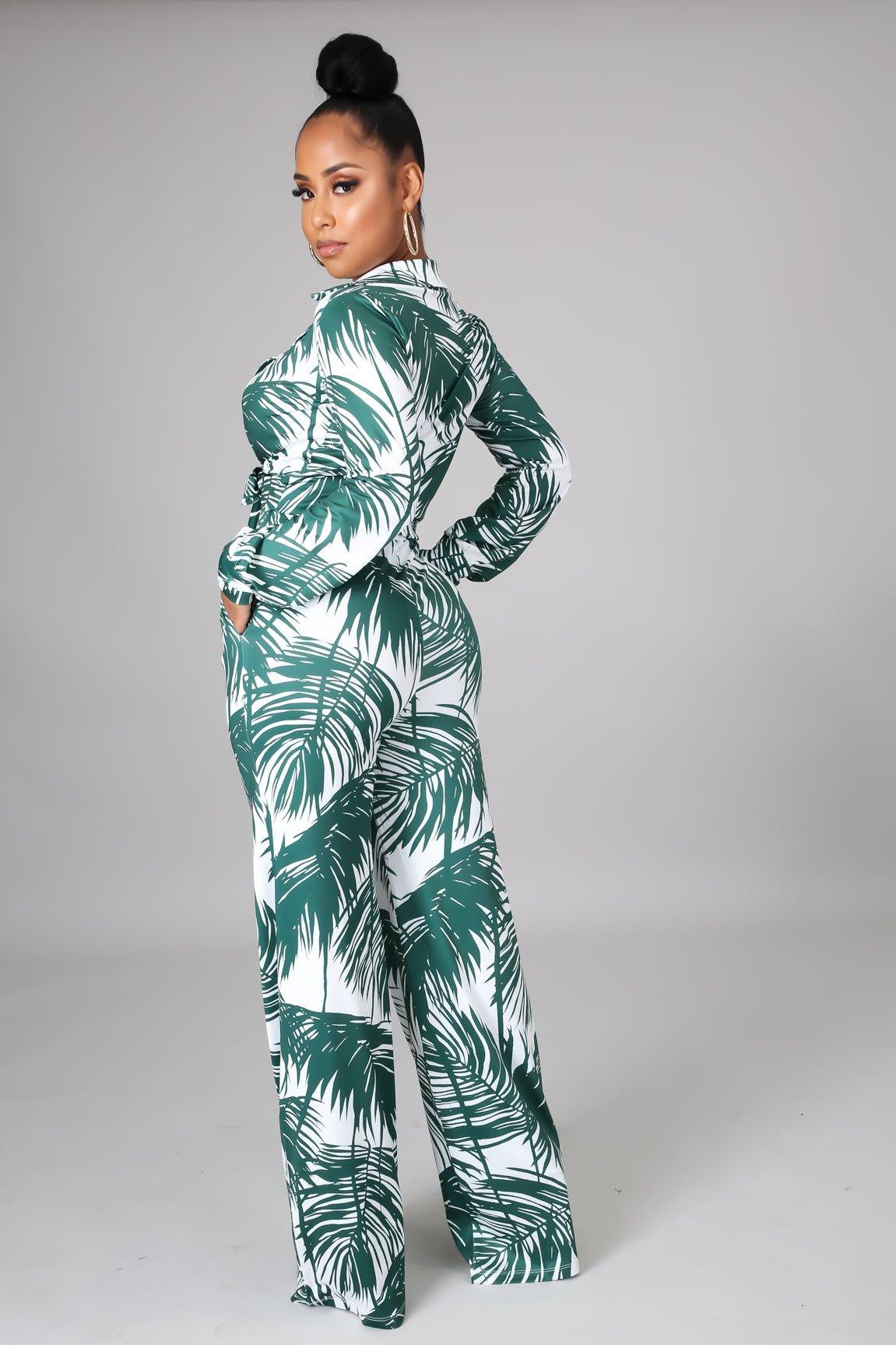 Caribbean Palms Pants Set - MY SEXY STYLES