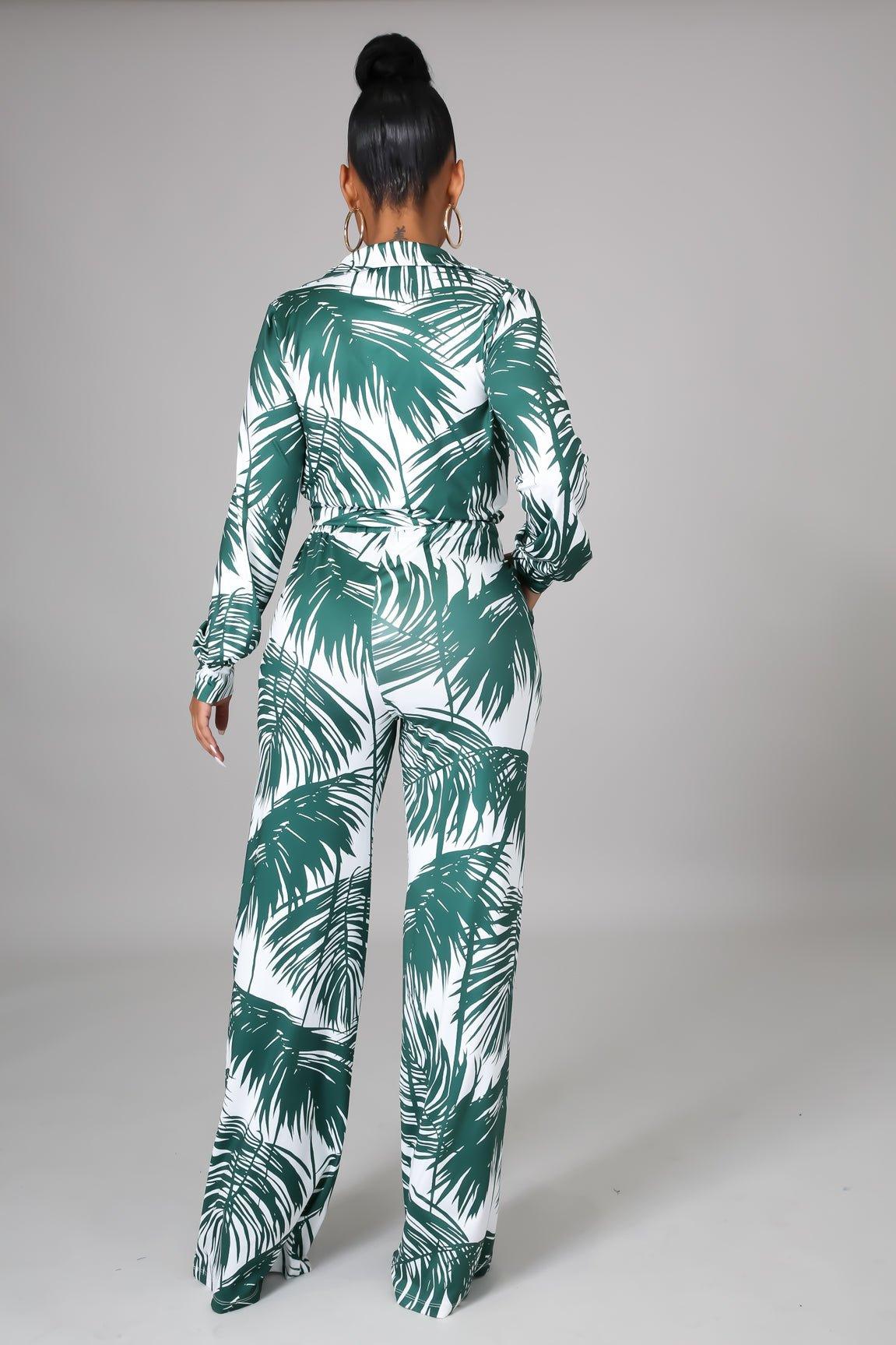 Caribbean Palms Pants Set - MY SEXY STYLES