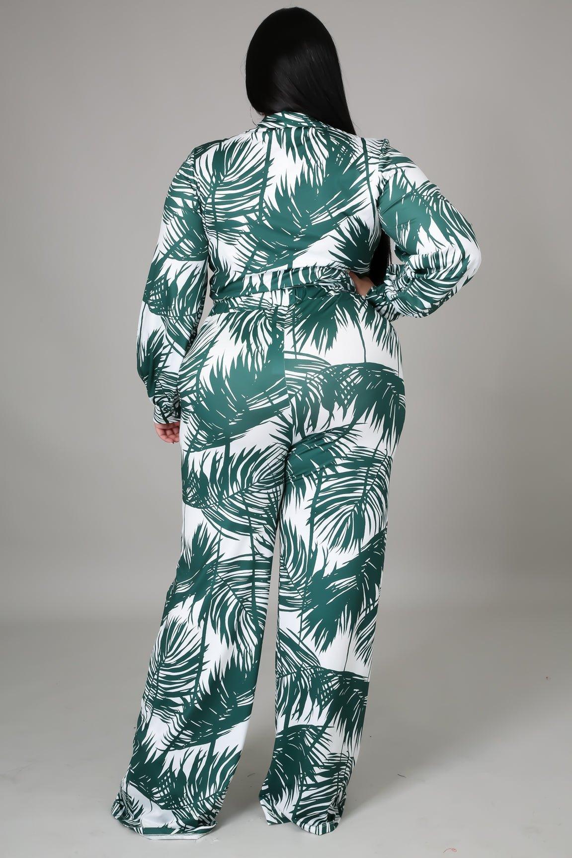 Caribbean Palms Pants Set - MY SEXY STYLES
