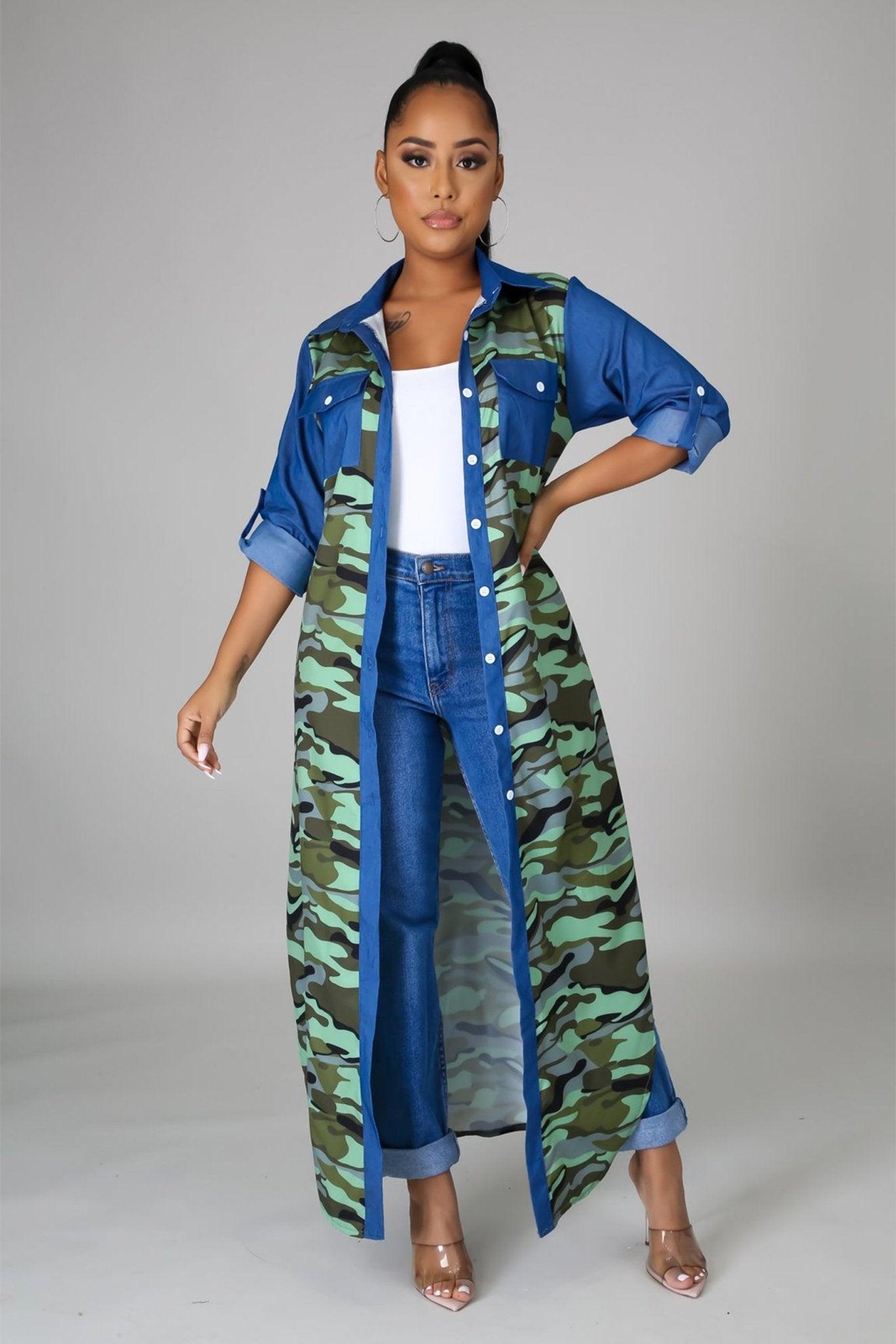 Cassie Pattern Denim Dress - MY SEXY STYLES