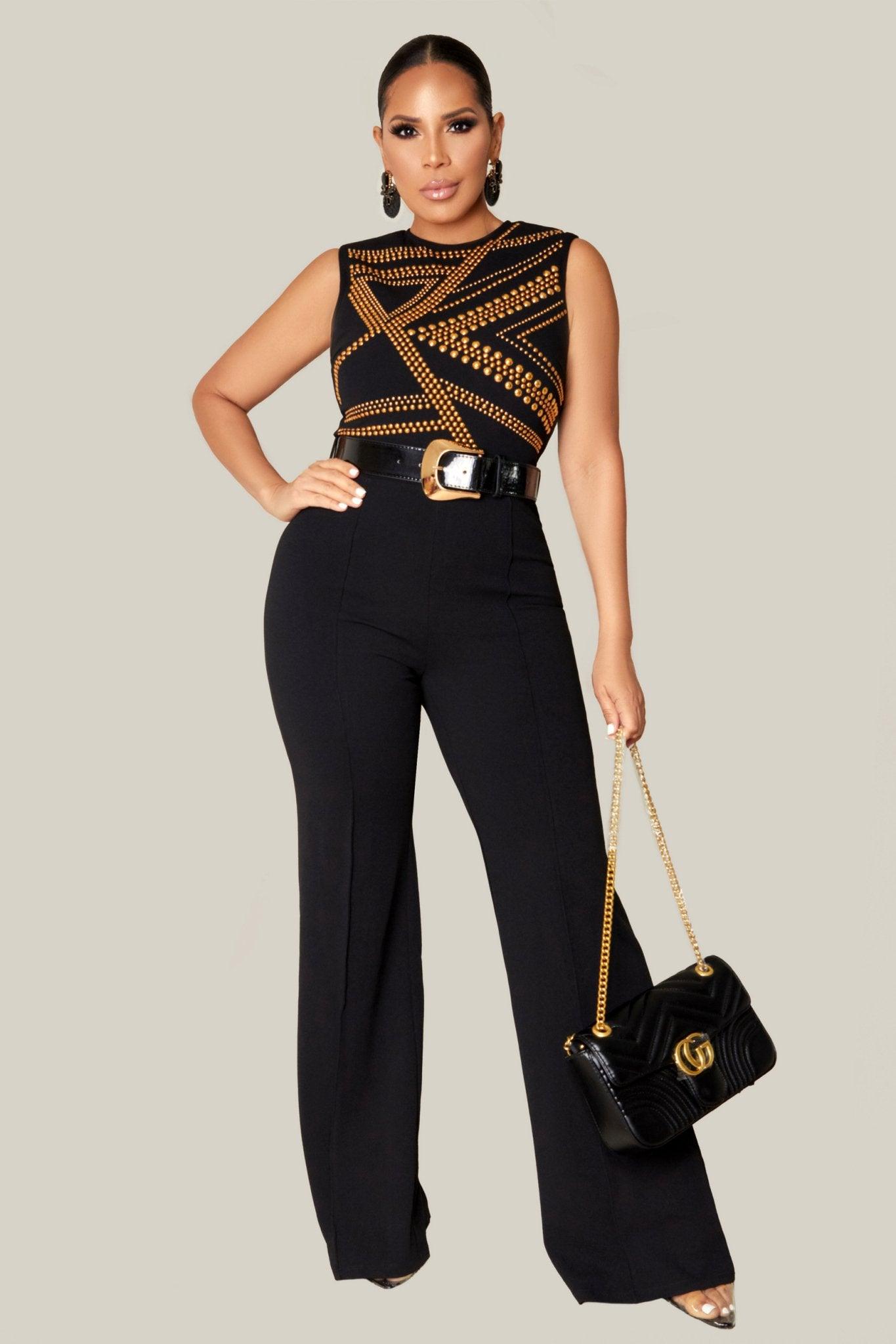 Classic Elegance Belted Jumpsuit - MY SEXY STYLES