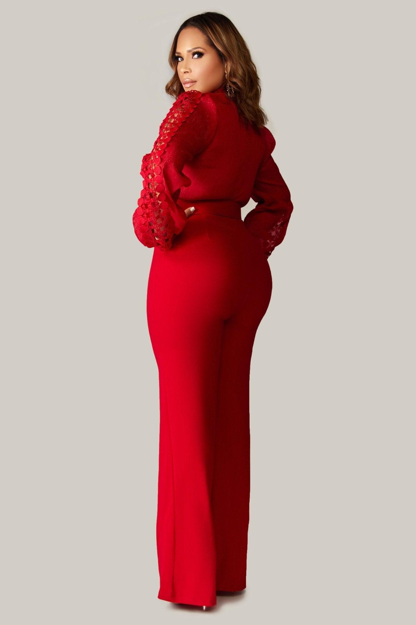 Clementine Long Sleeves Belted Jumpsuit - MY SEXY STYLES