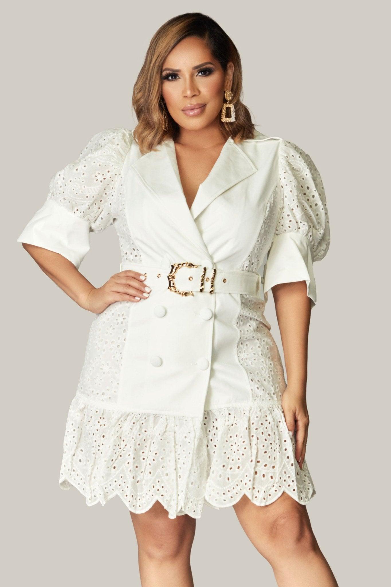 Collins Elegant Belted Mini Dress - MY SEXY STYLES