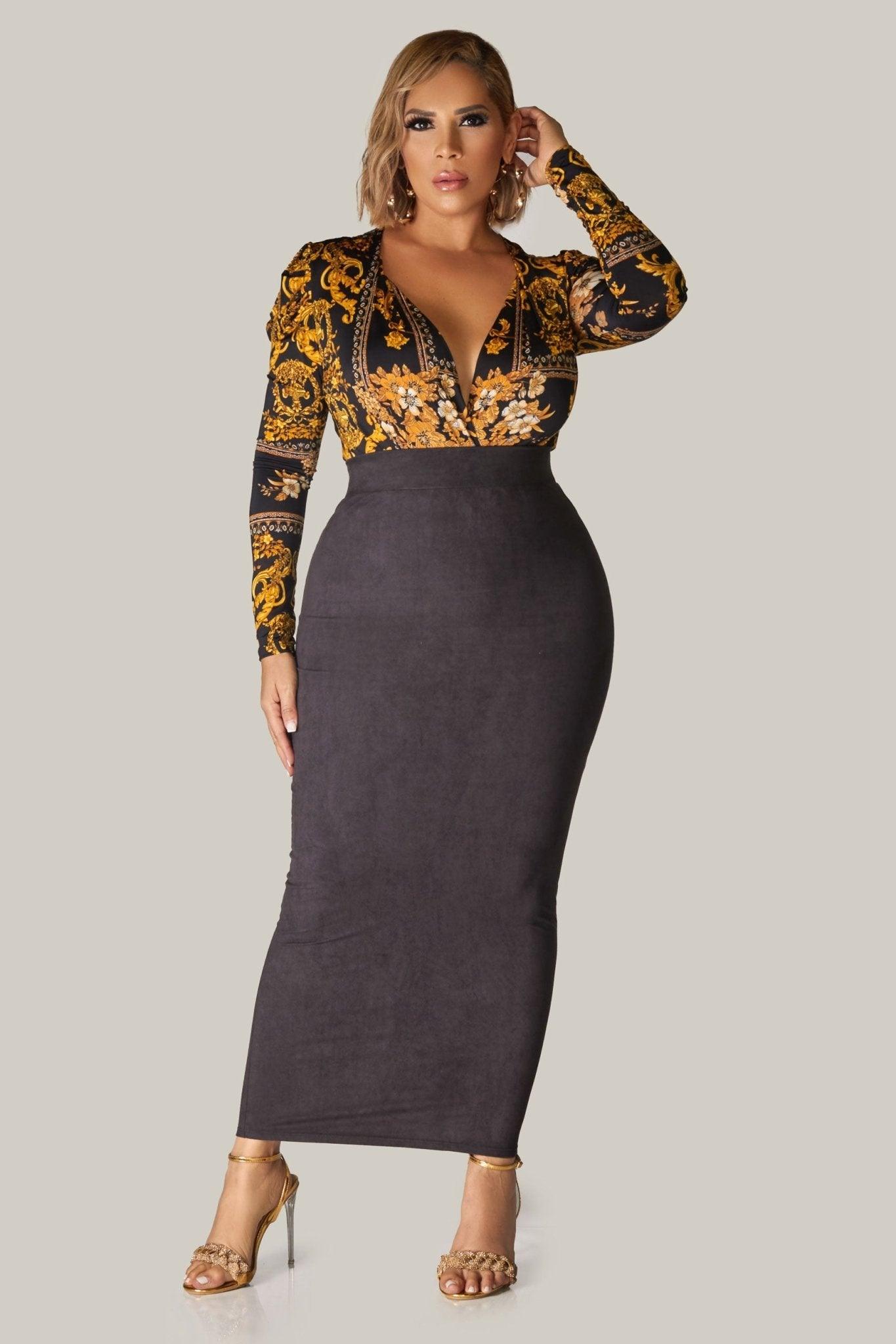 Connie Soft Suede Maxi Skirt - MY SEXY STYLES